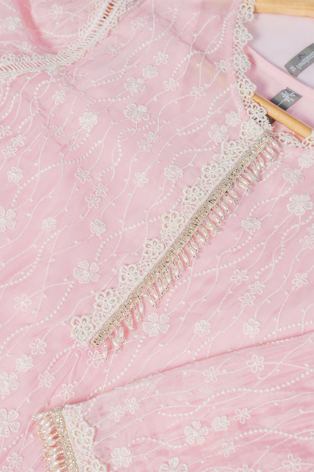 Freya Tencel Luxe Organza Pink Kurta Set