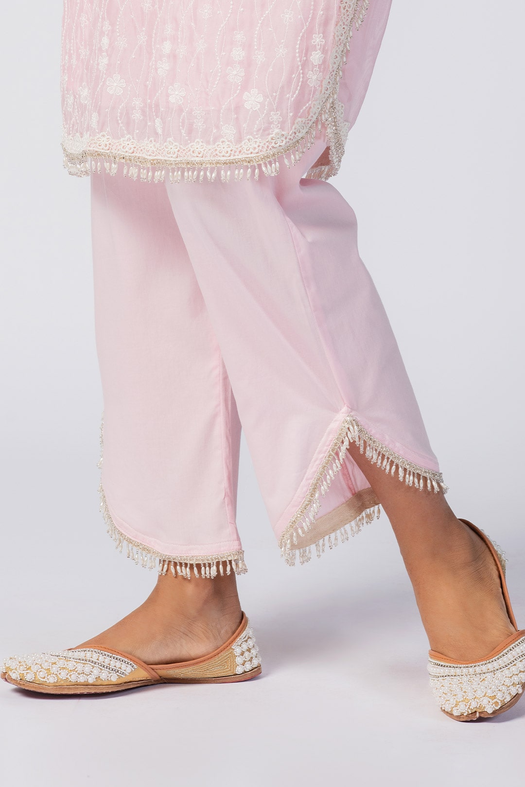 Freya Tencel Luxe Organza Pink Kurta Set
