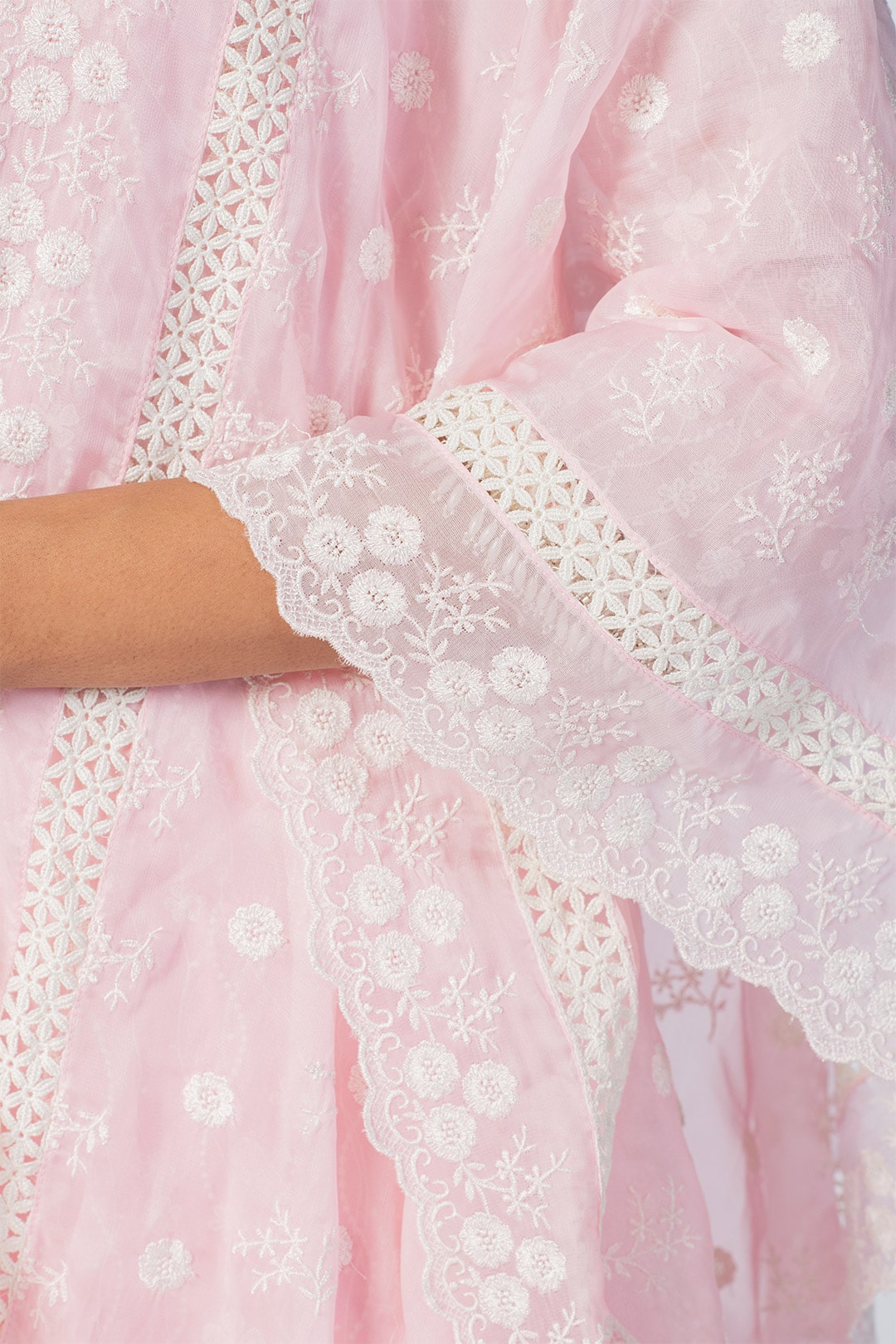 Freya Tencel Luxe Organza Pink Kurta Set