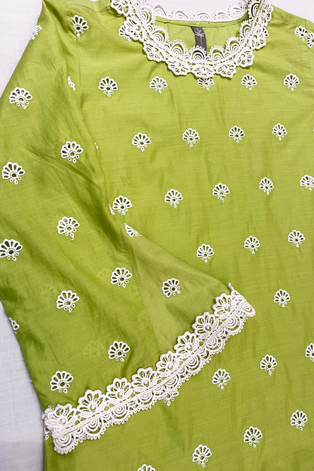 Dione Supima Cotton Light Green Garara Set