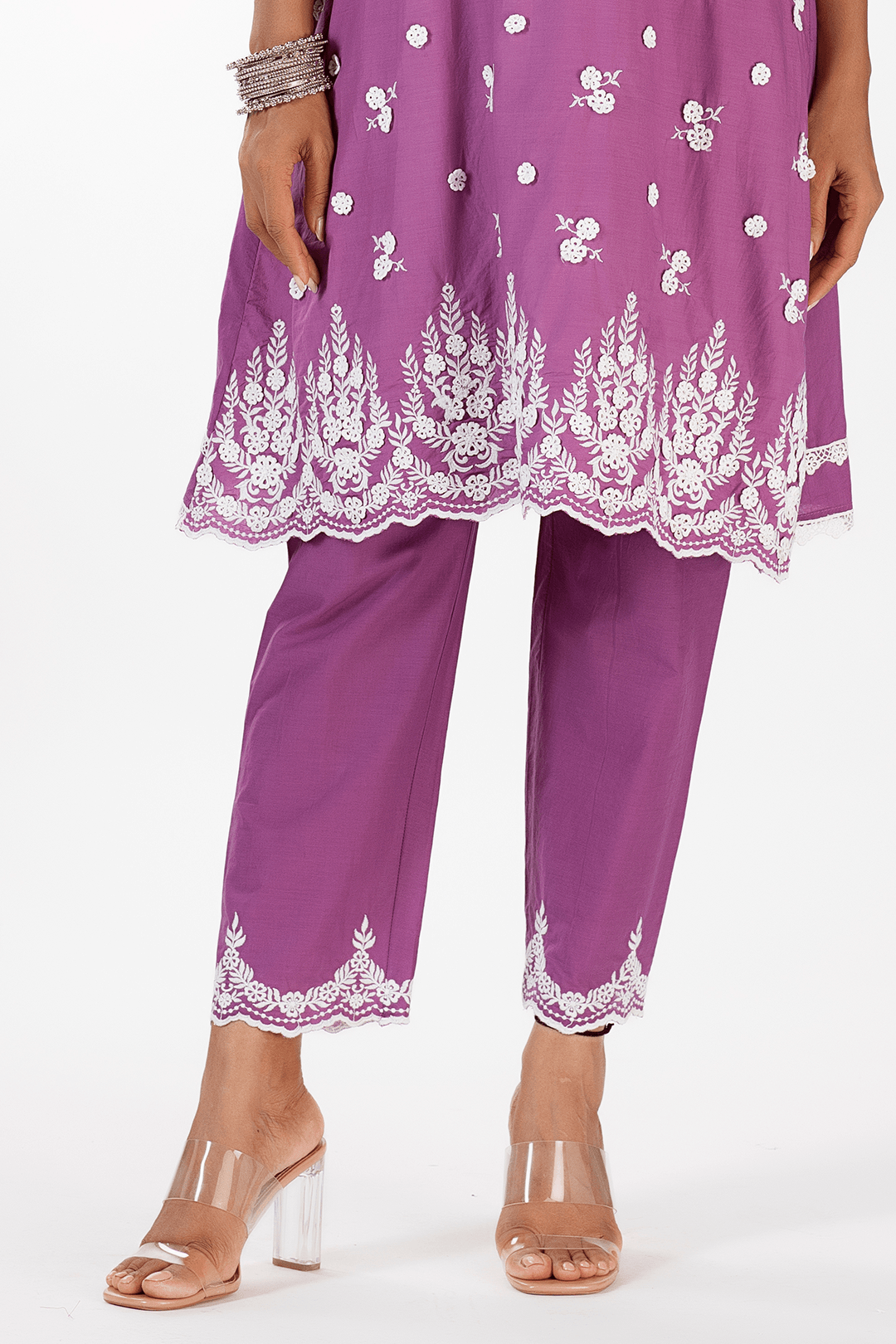 Jade Supima Cotton Purple Kurta Set