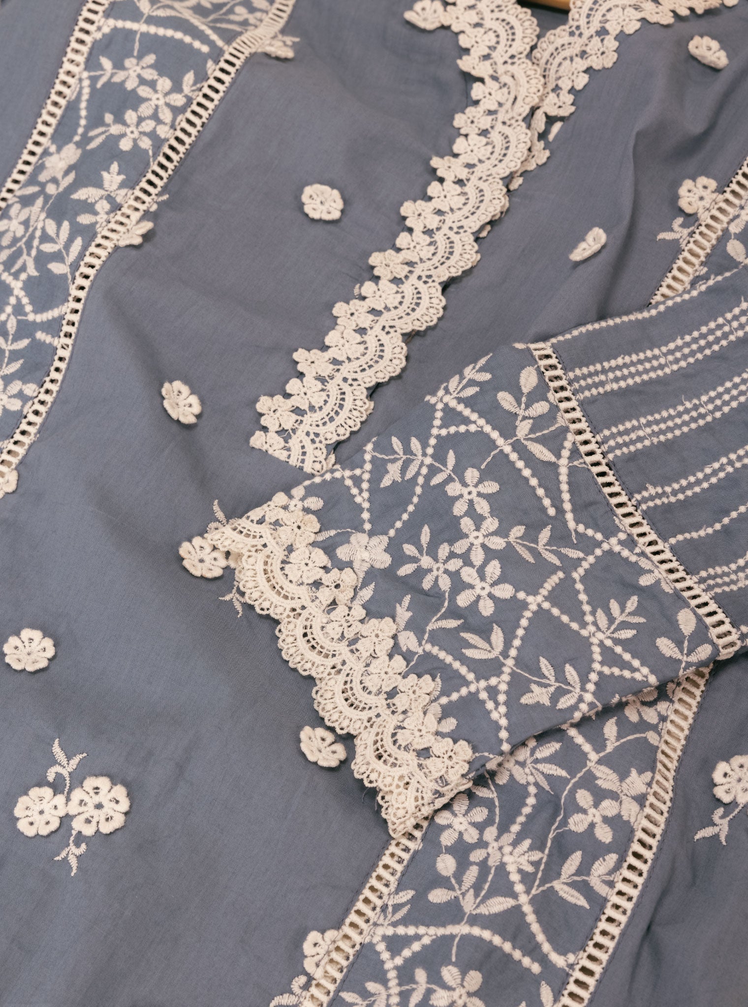 Kaza Supima Cotton Blue Kurta Set