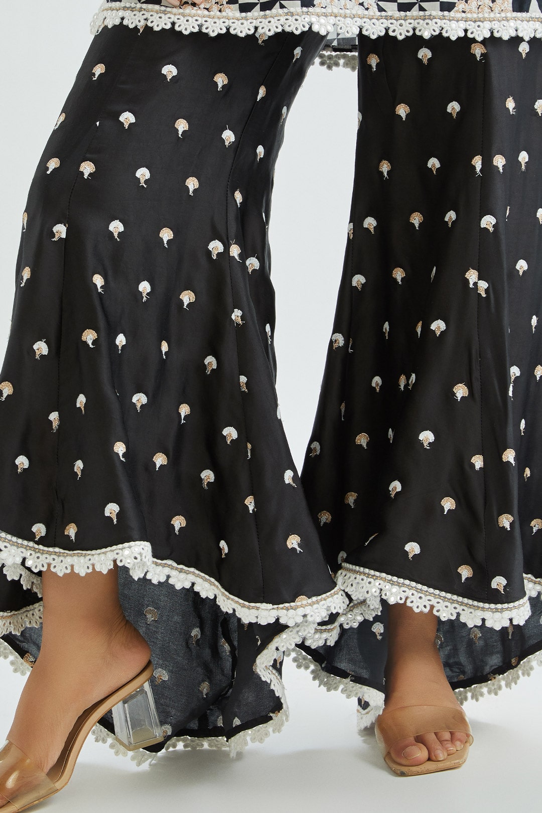 Leyton Cupro Silk Black Kurta Set