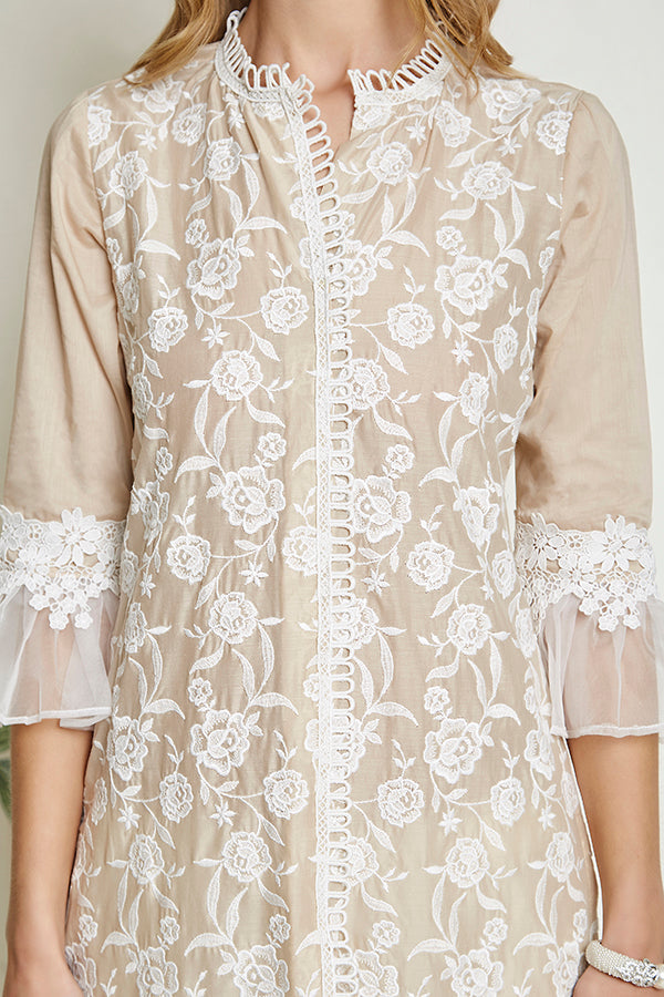 Rose Beige Kurta Set