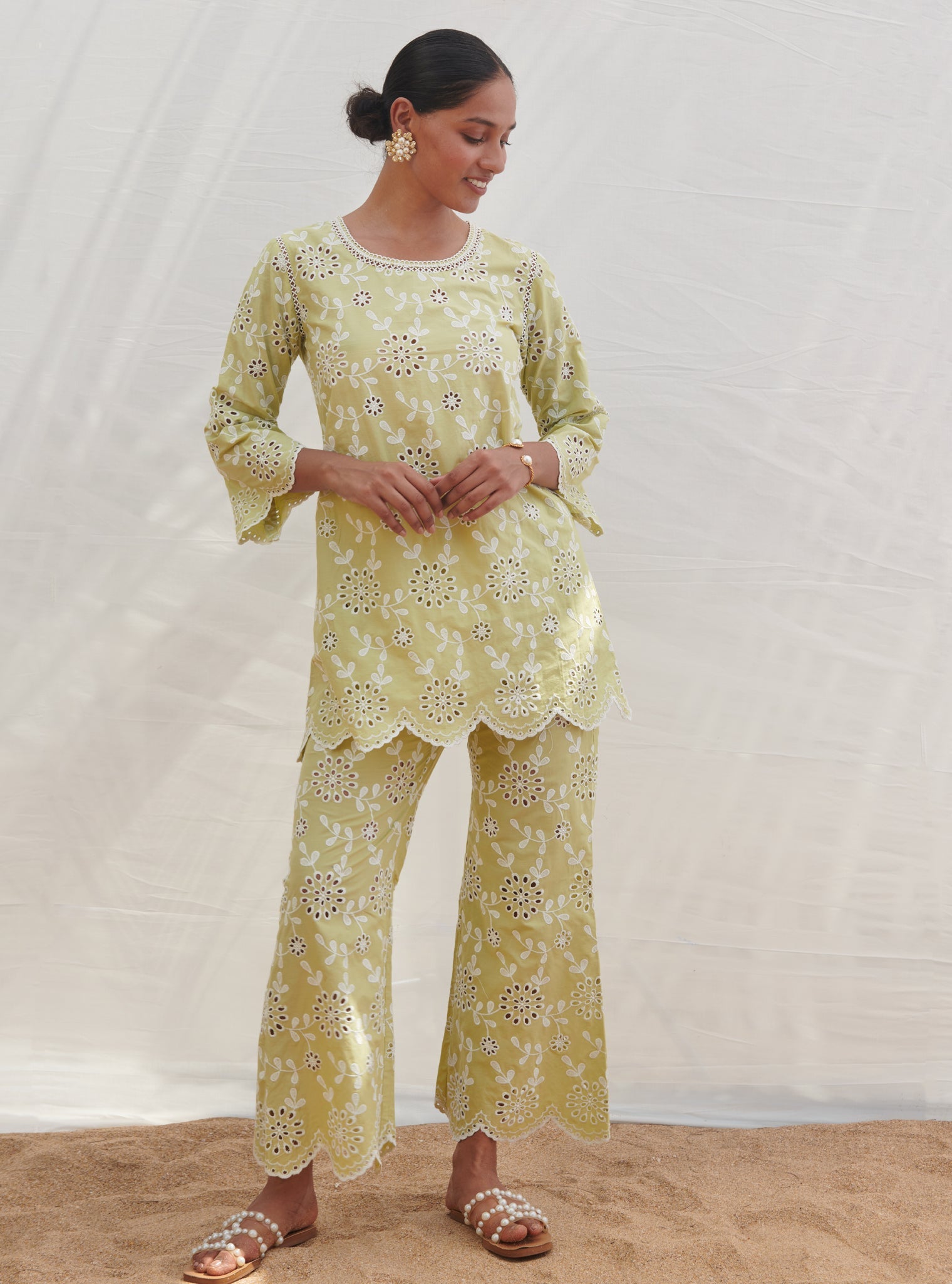 Myrtle Cotton Green Co-ord Set