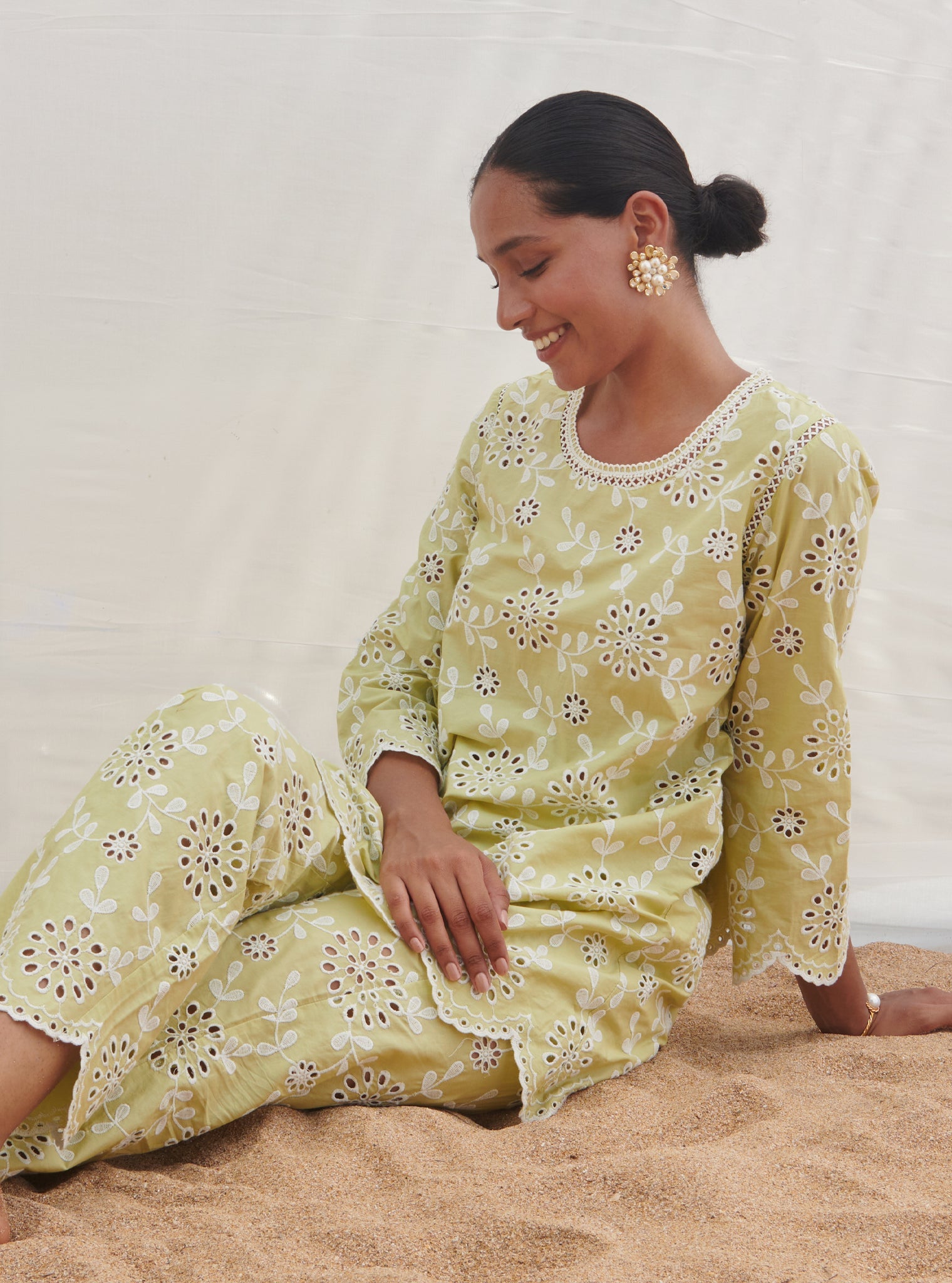 Myrtle Cotton Green Co-ord Set