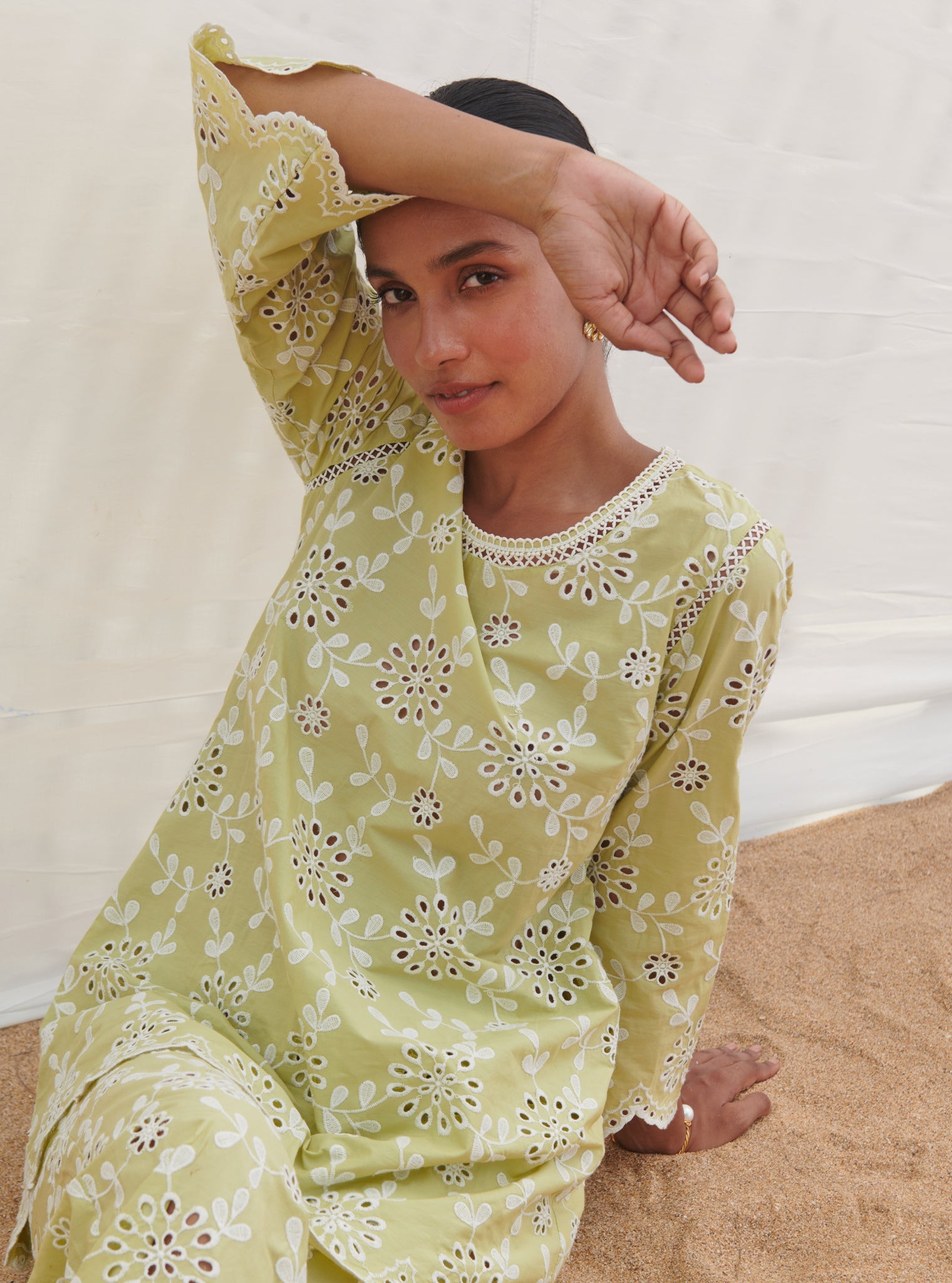 Myrtle Cotton Green Co-ord Set