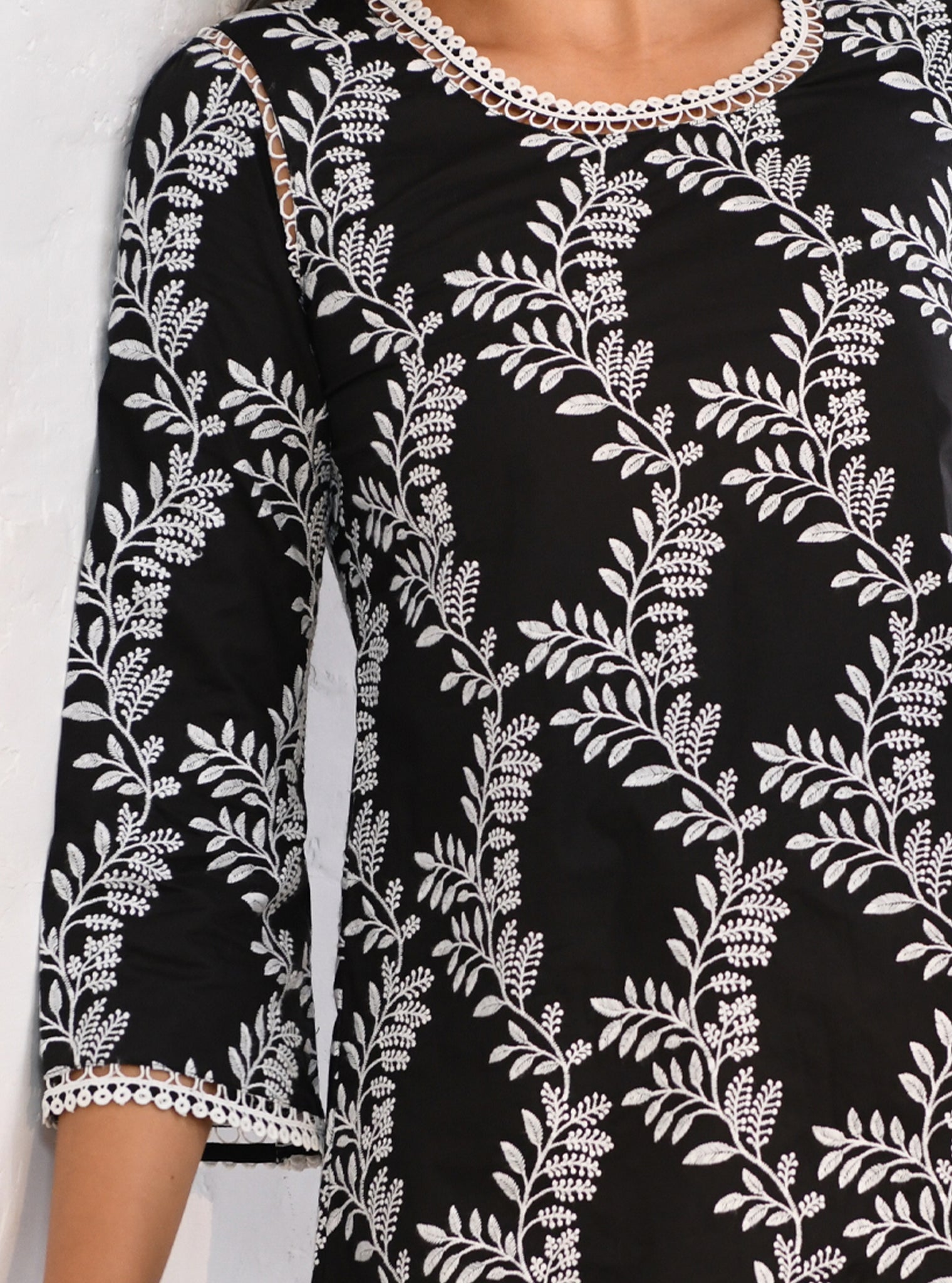 Milton Cotton Black Co-ord Set