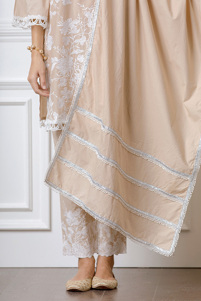 Cecilia Beige Kurta Set