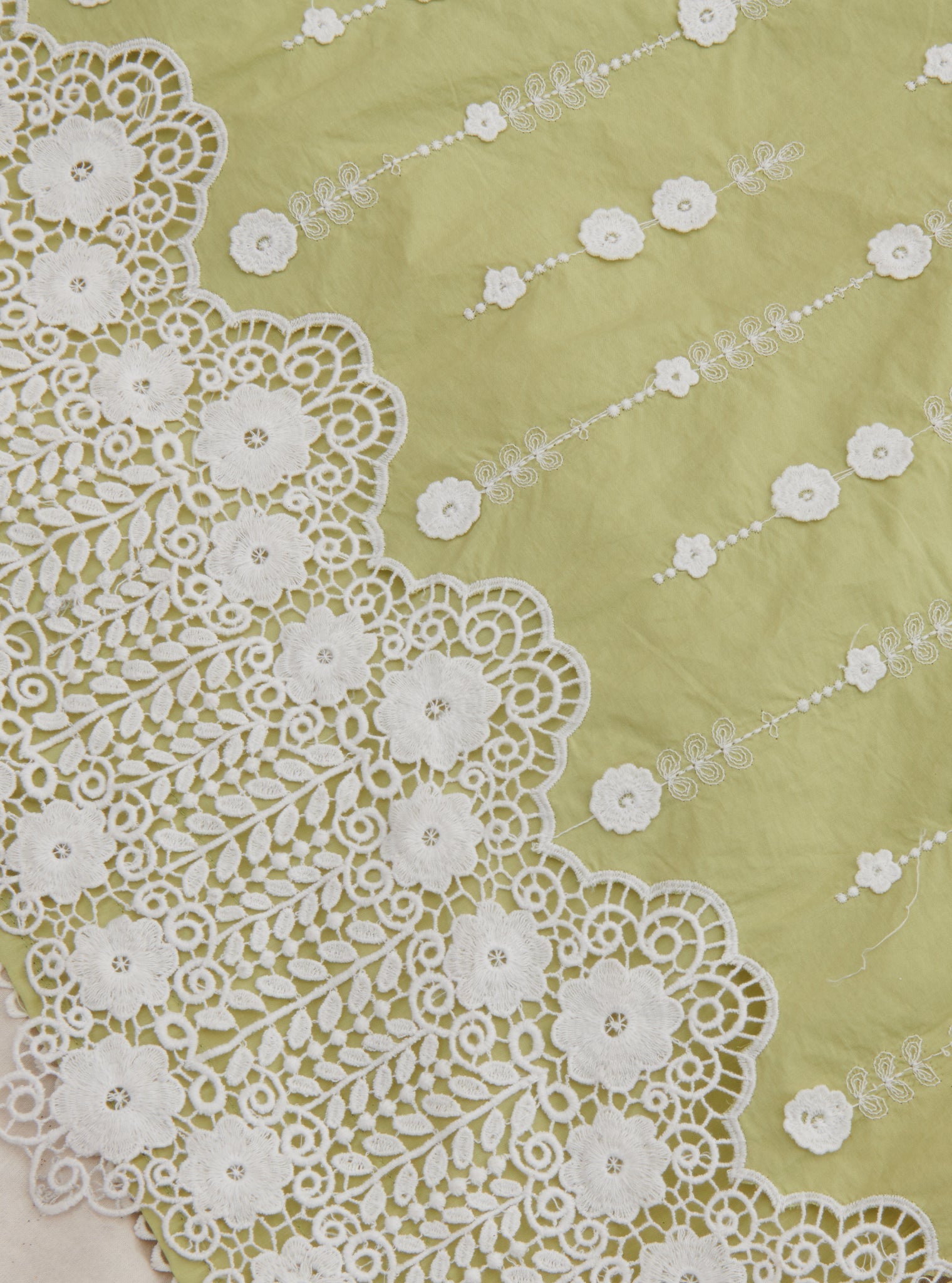 Mulmul Supima Cotton Naroa Lime kurta
