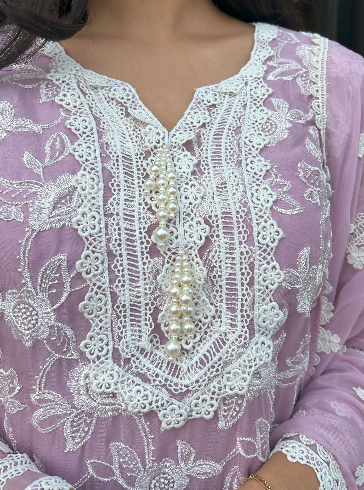 Lyella Supima Cotton Lilac Kurta with Garara Set