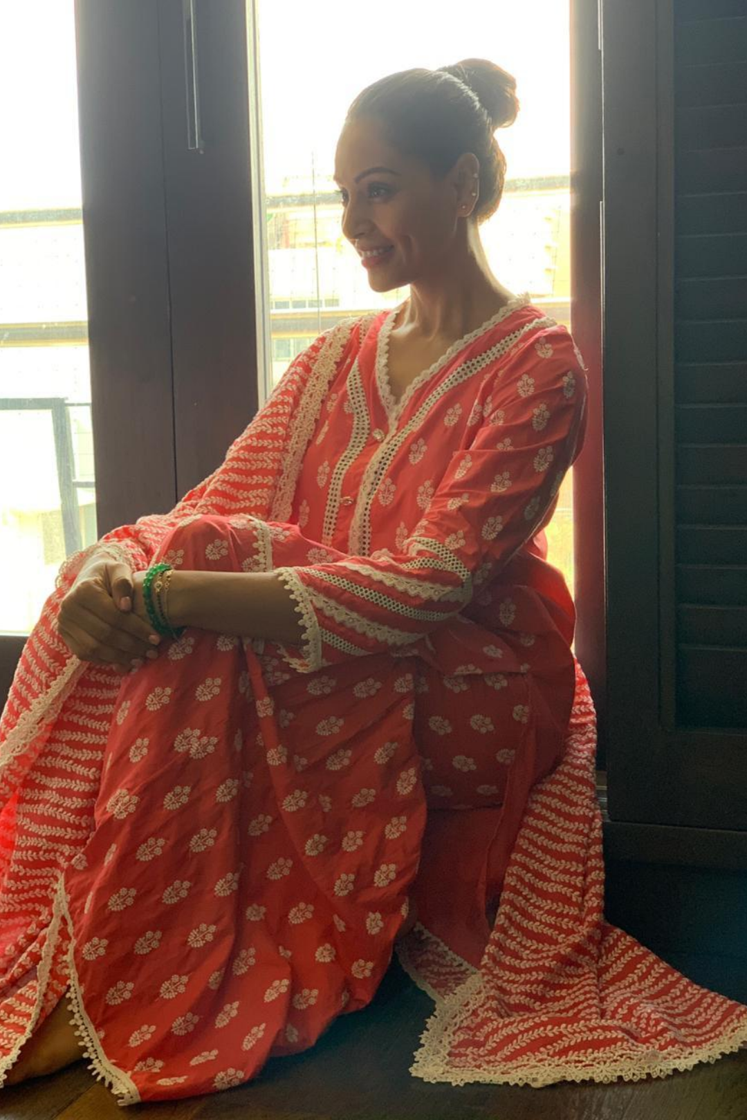 Mulmul Cotton Savina Kurta With Savina Garara