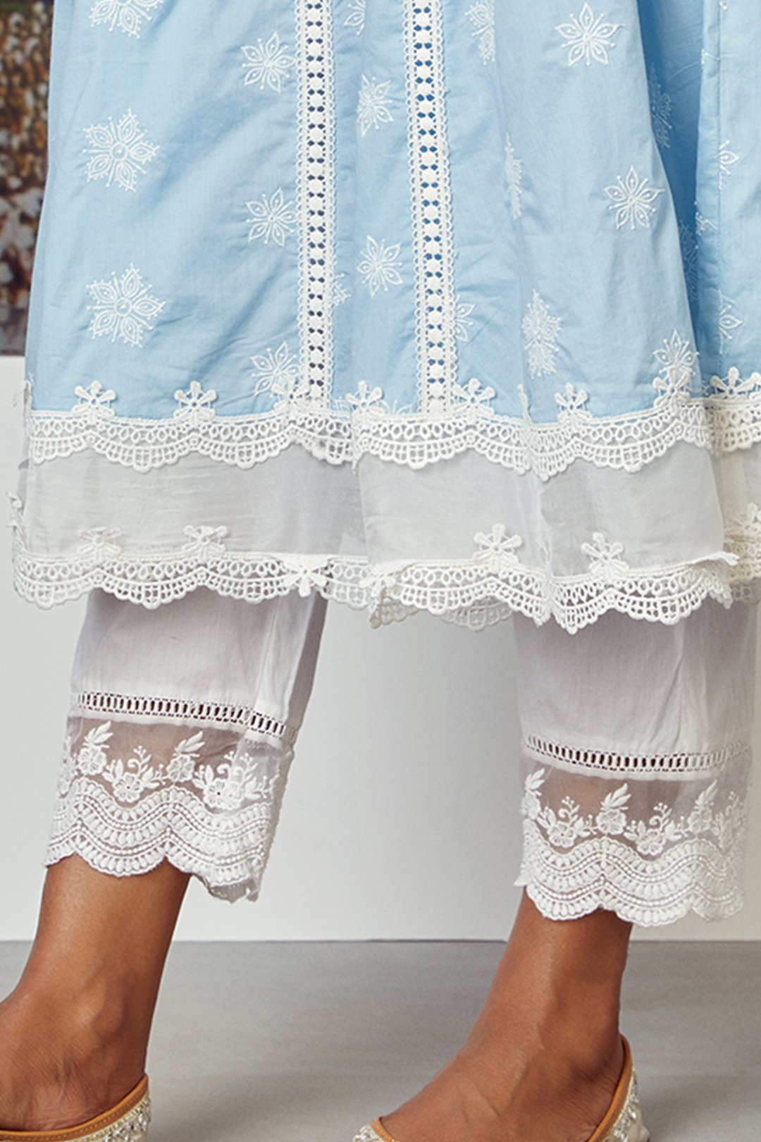 Star Gaze Supima Cotton Light Blue Kurta Set