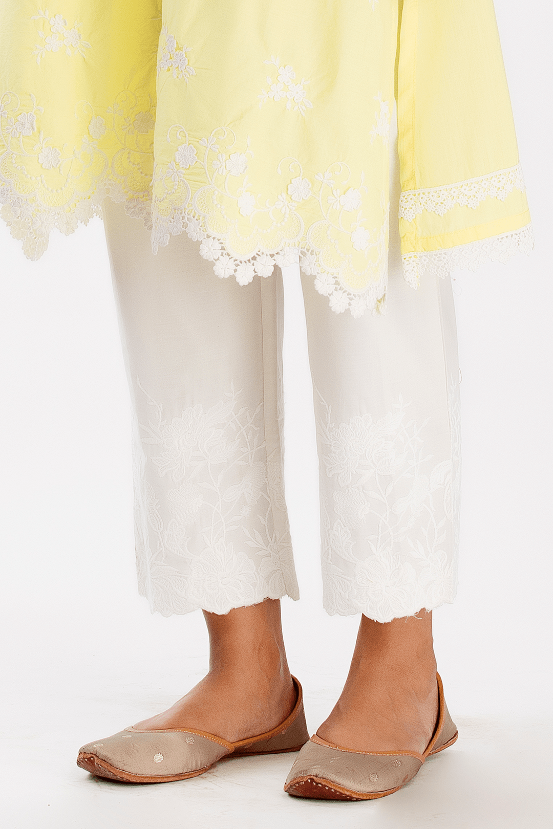 Mulmul Supima Cotton Stella Yellow Kurta