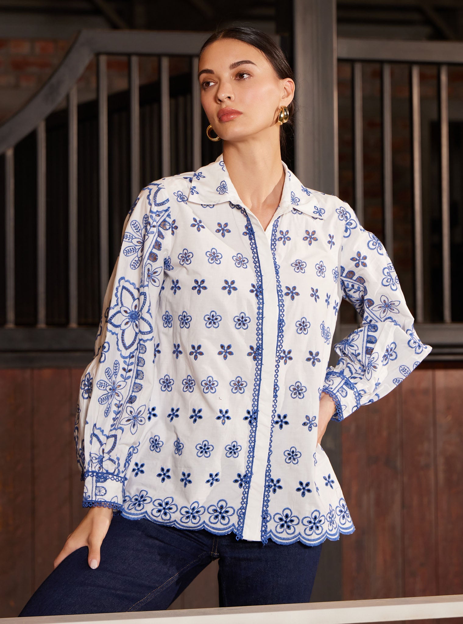 Mulmul Iconic Cotton Metis White Shirt