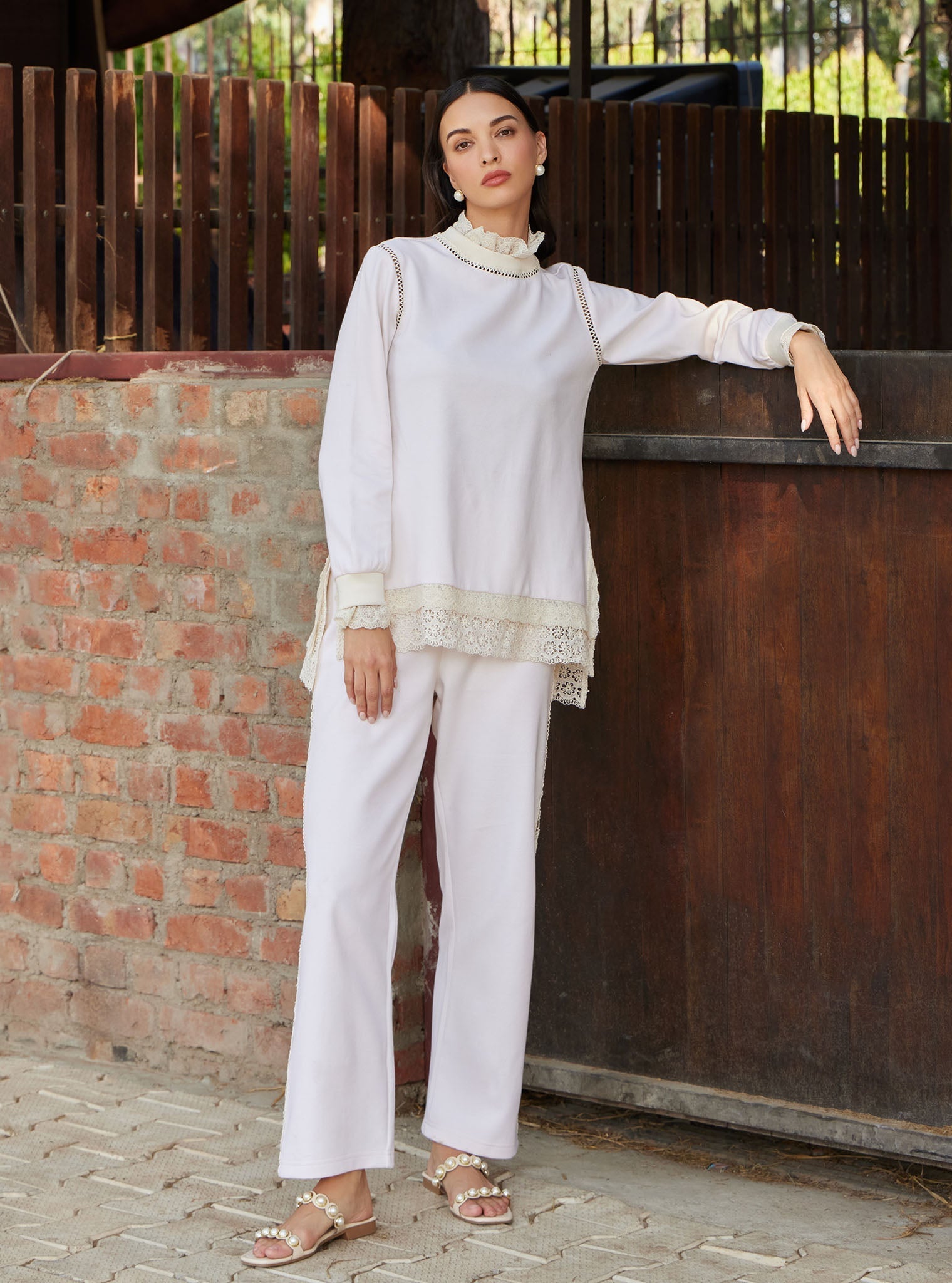 Meleta Spacer Cream Top