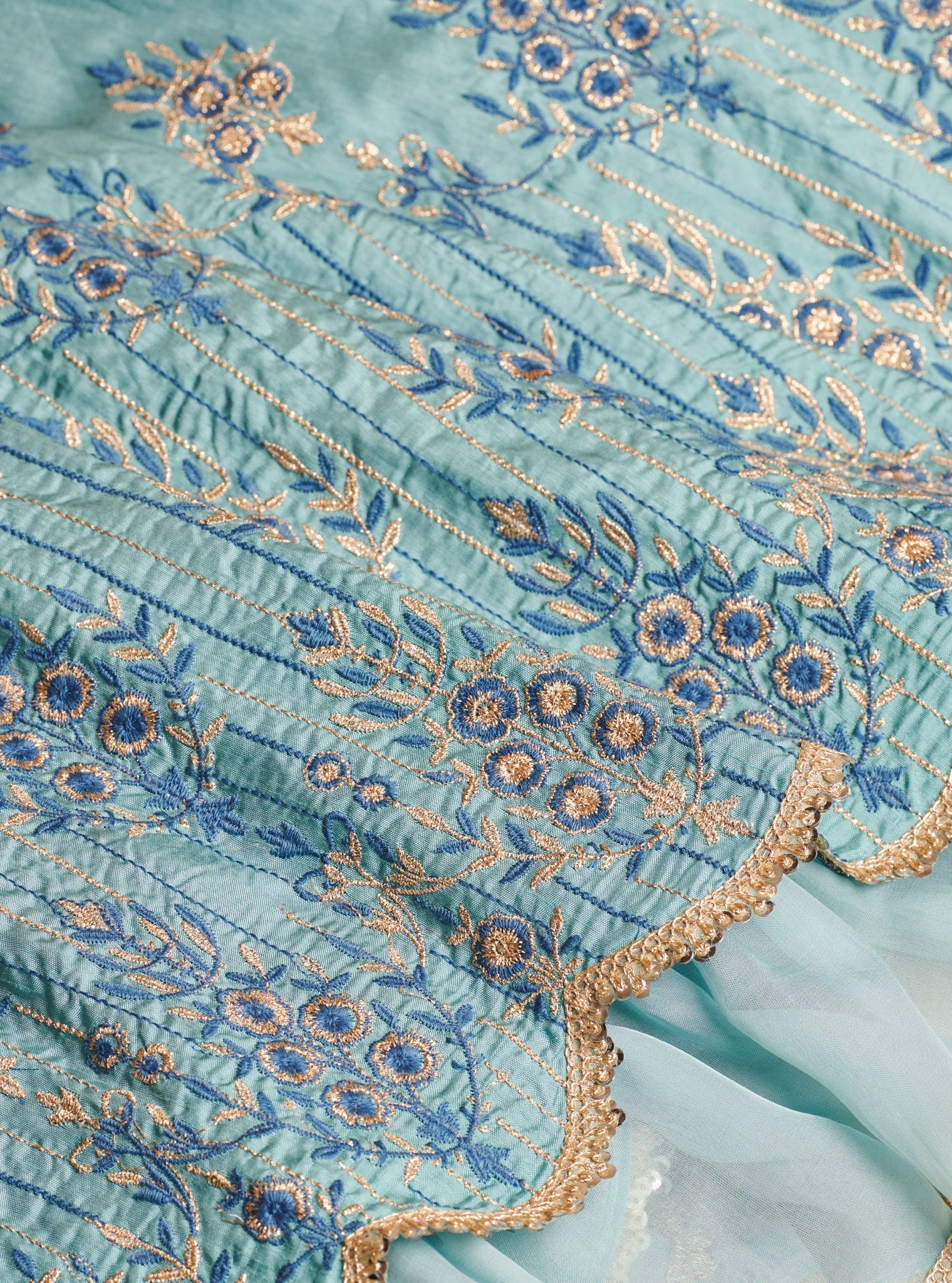 Bahaara Silk Blue Lehenga