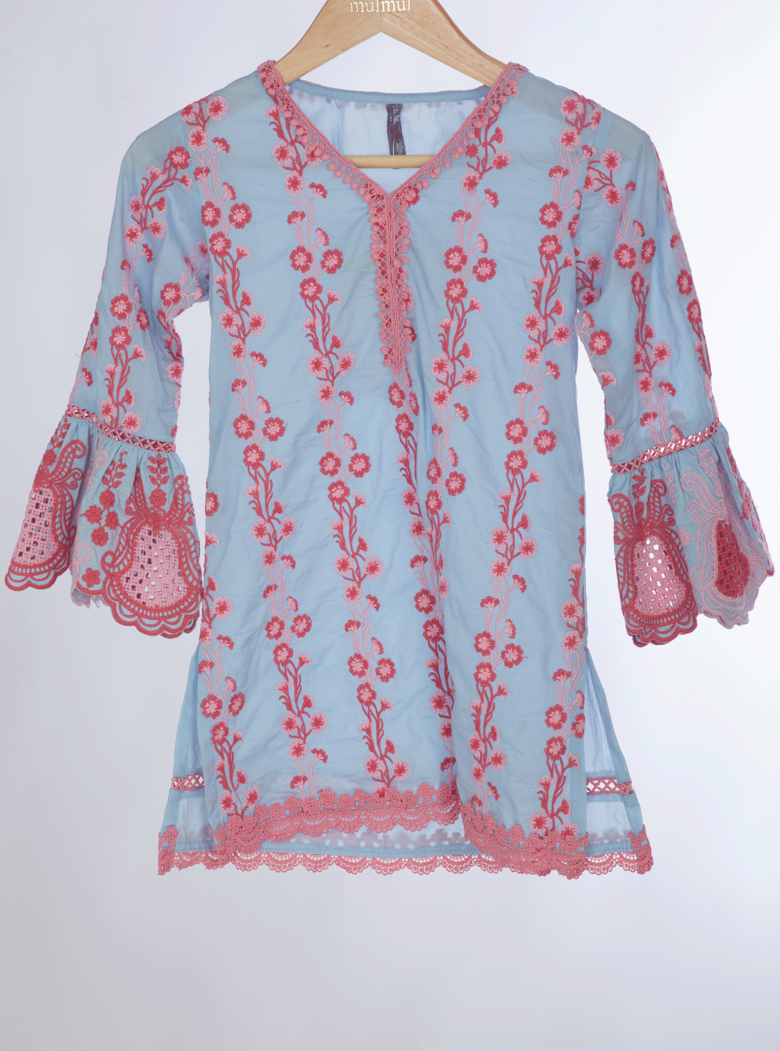 Cher Supima Cotton Light Blue Kurta