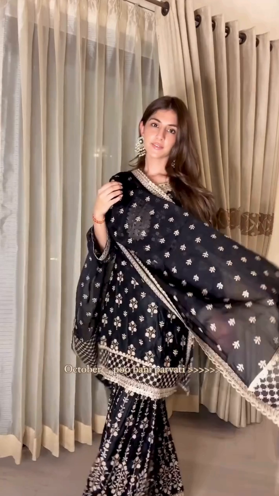 Mahiya Bemberg Satin Black Kurta Set