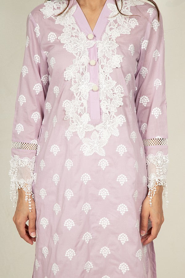 Heather Kurta and Fringe Pyajama