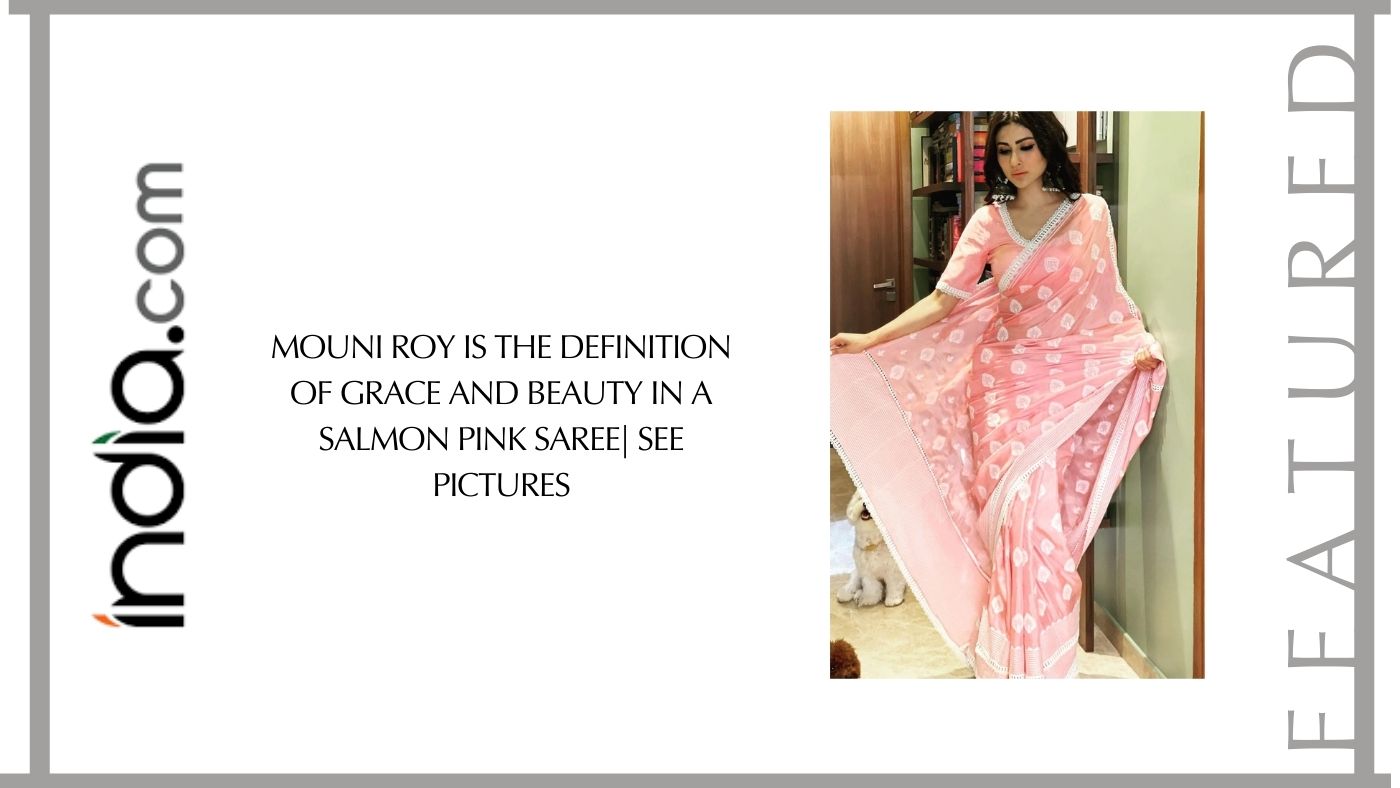 Mouni Roy is the Definition of Grace and Beauty in a Salmon Pink Saree| See Pictures