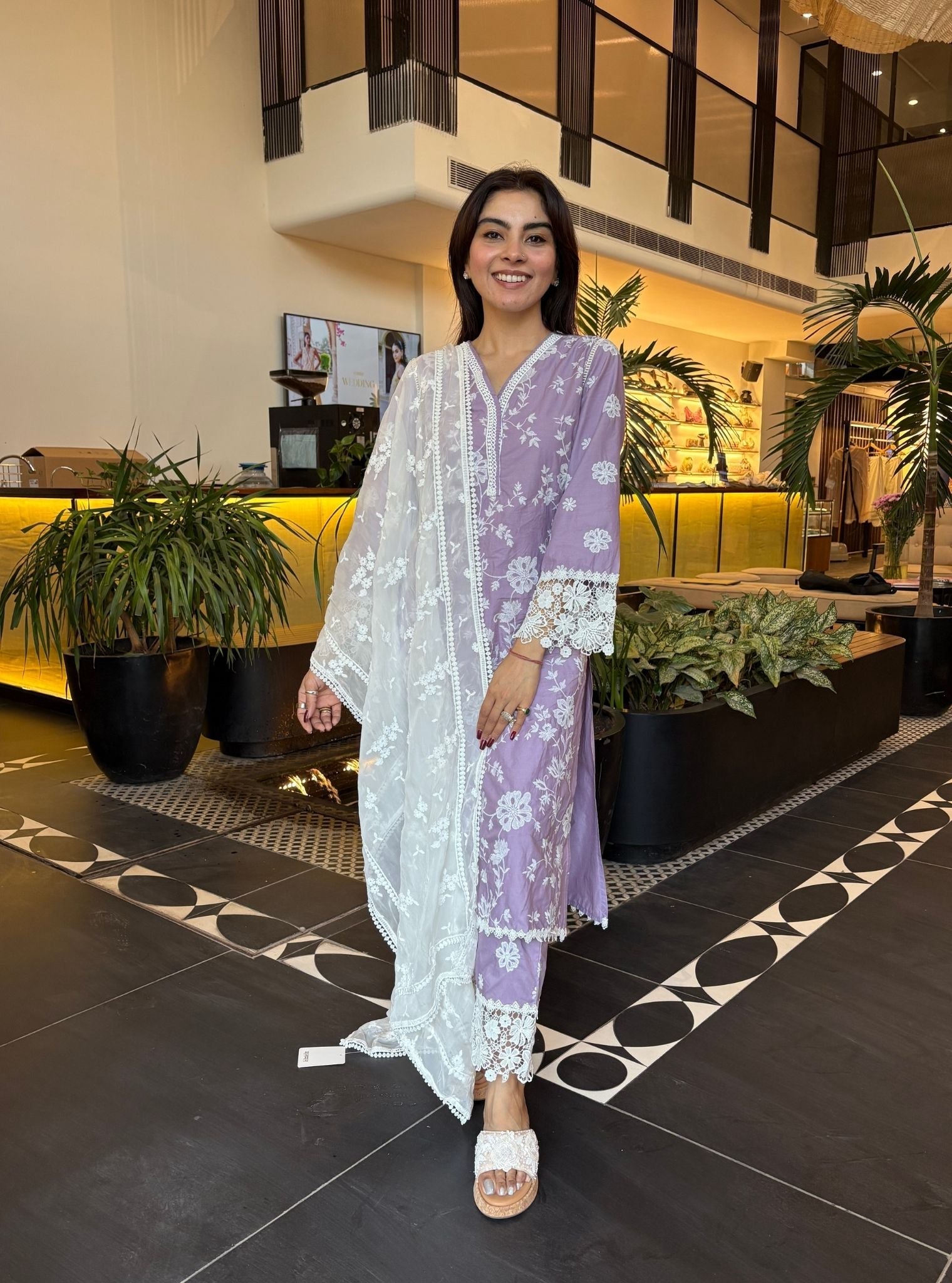 Roli Supima Cotton Lavender Kurta Set