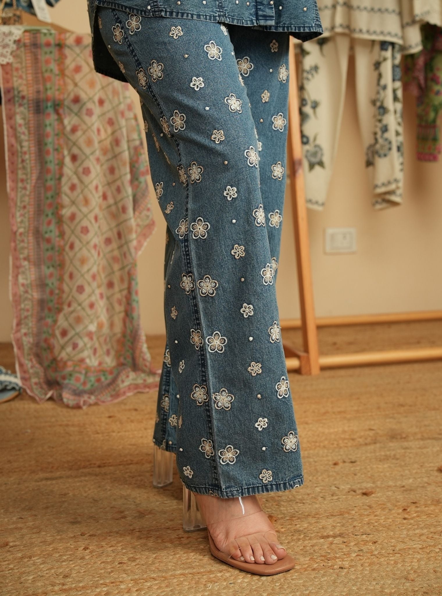 Mulmul Denim Winslet Shirt With Mulmul Denim Winslet Pant
