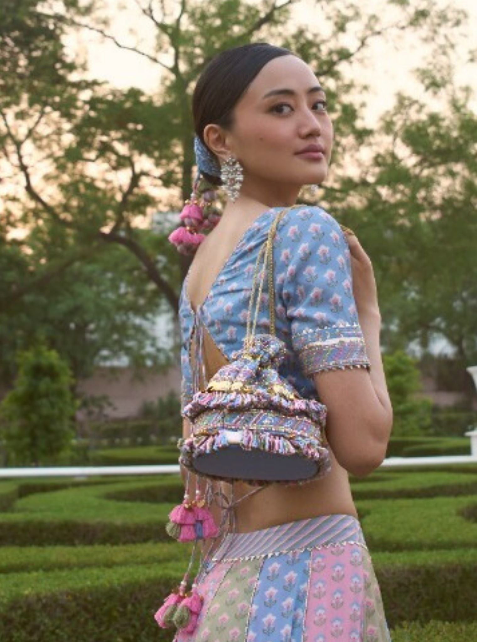 Maya Blue Potli Bag