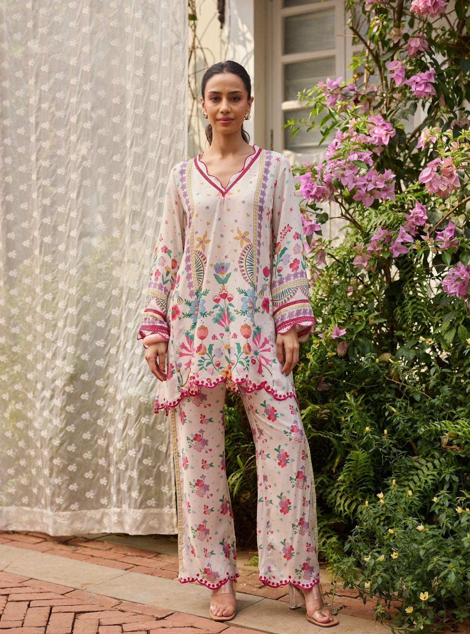 Easha Lawn Off White Co-ord Set