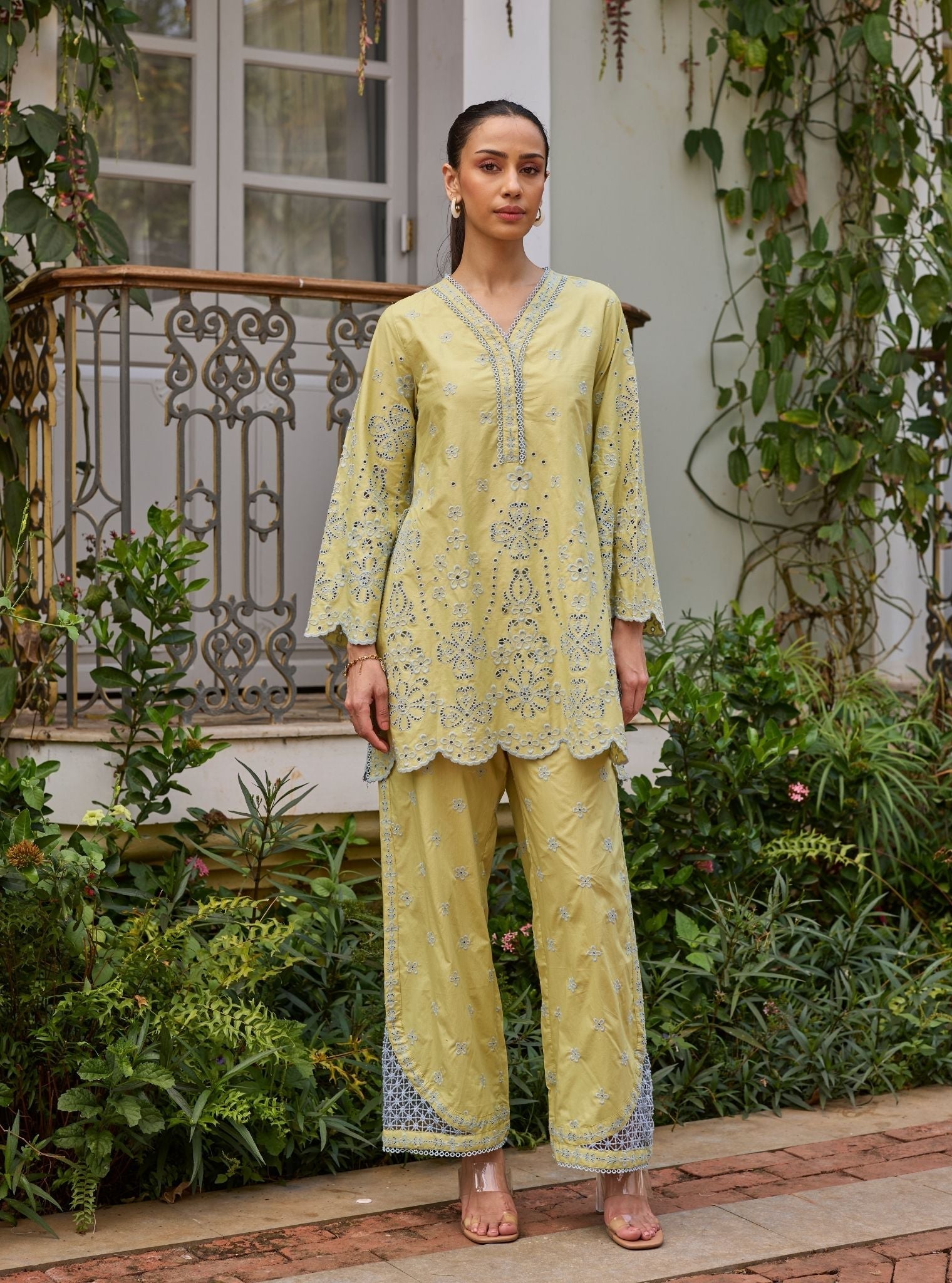 Ishara Supima Cotton Lime Co-ord set