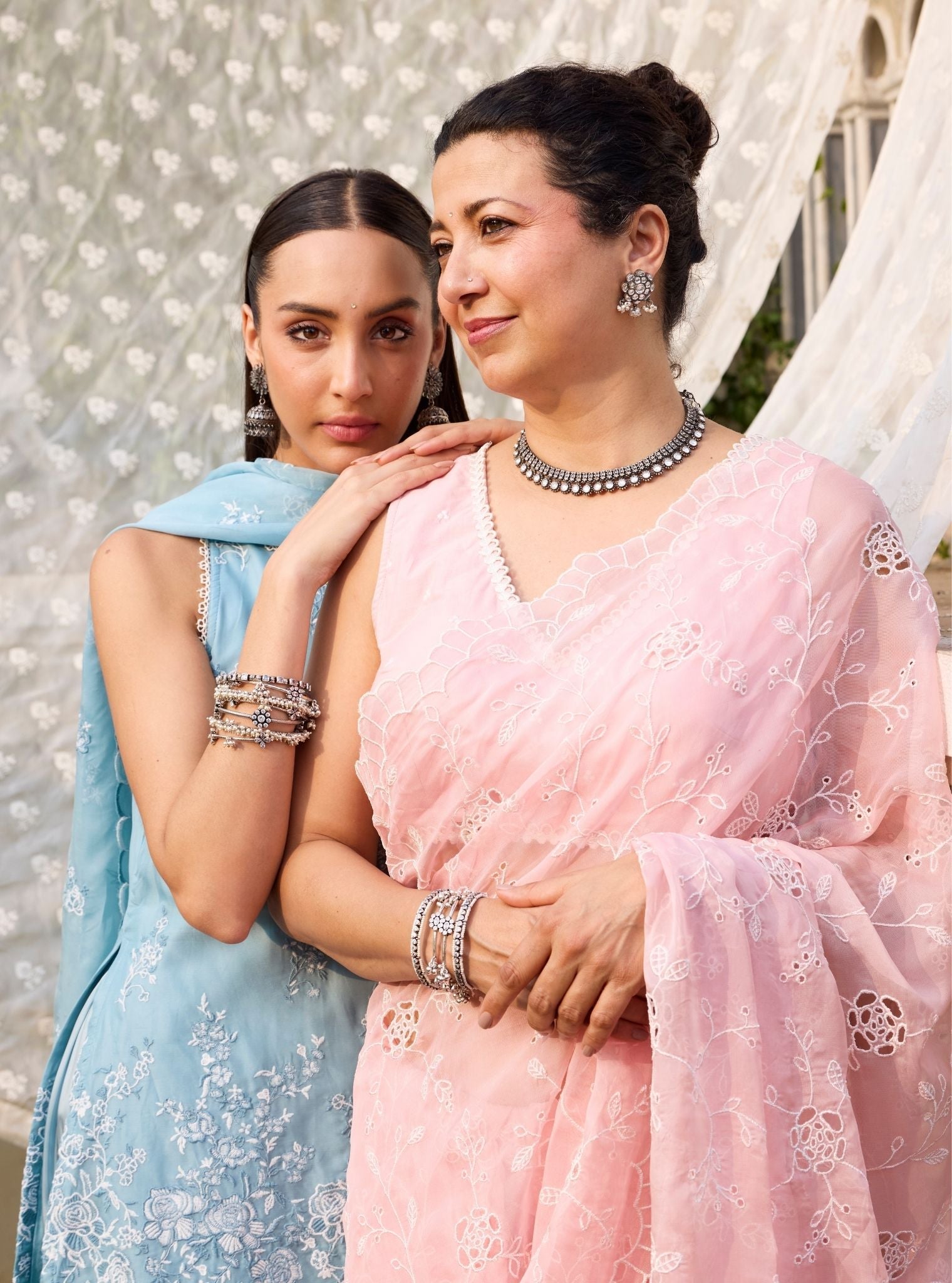 Roro Organza Pink Saree