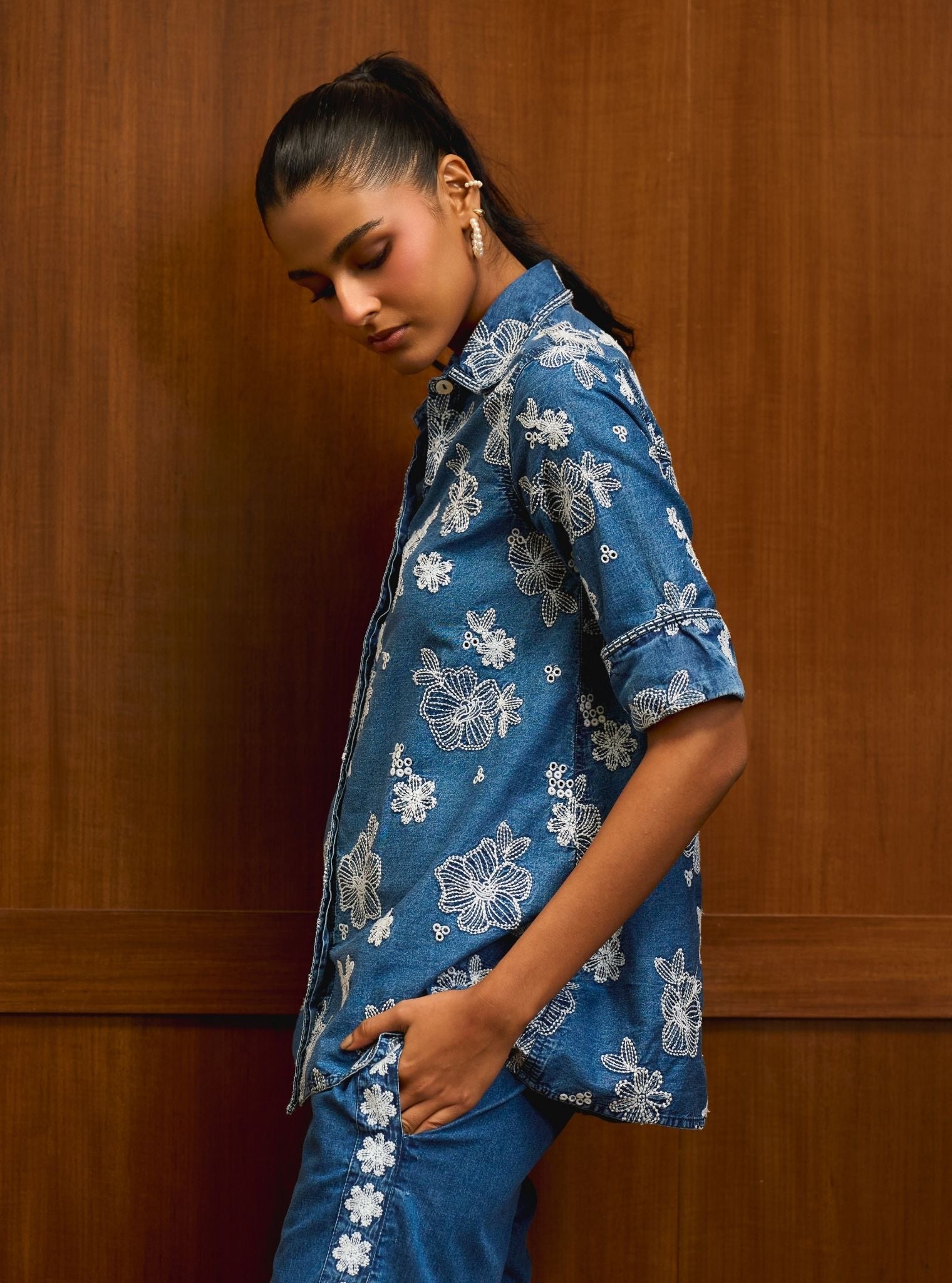 Tavi Denim Shirt Set