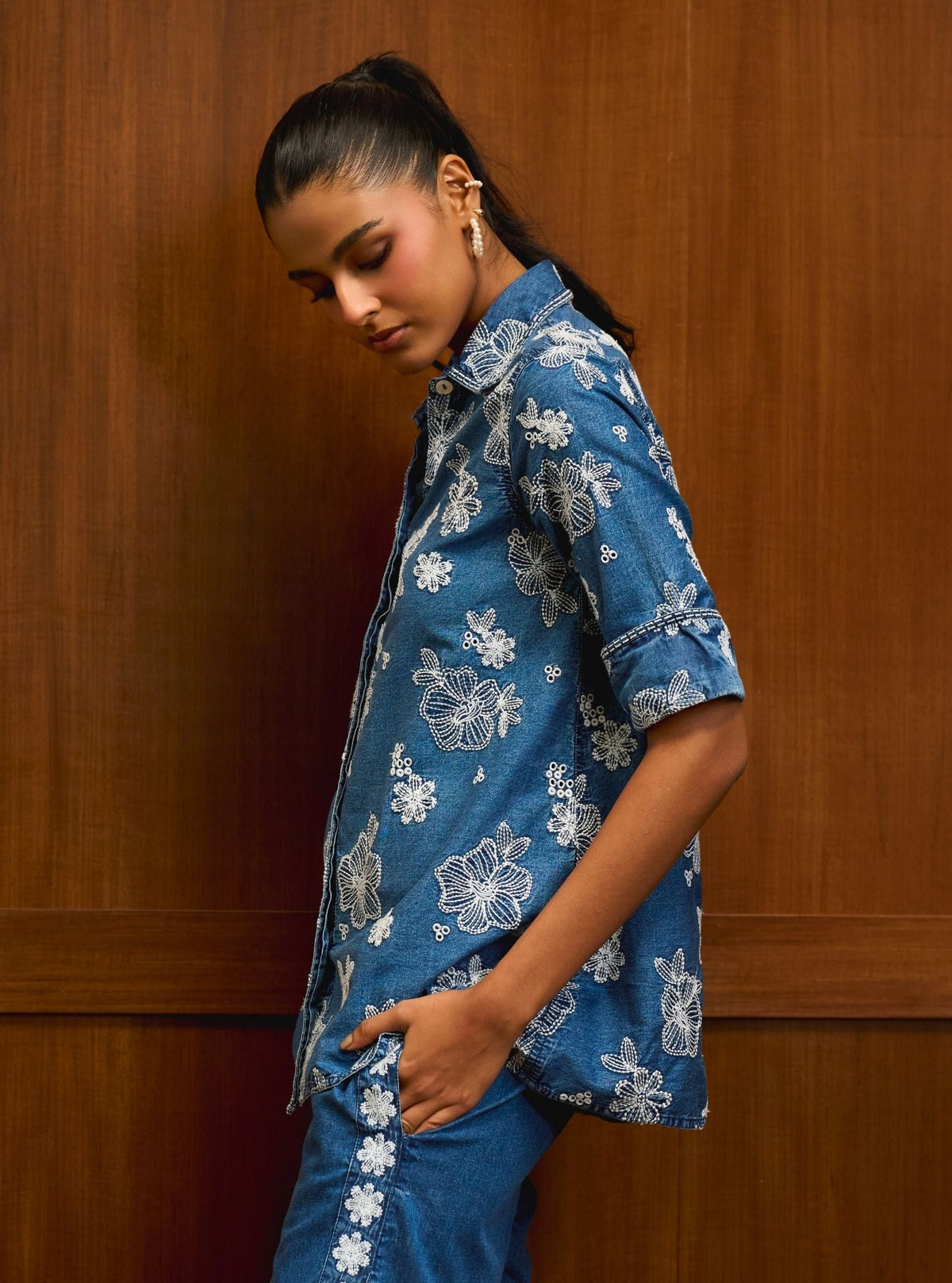 Tavi Denim Shirt Set