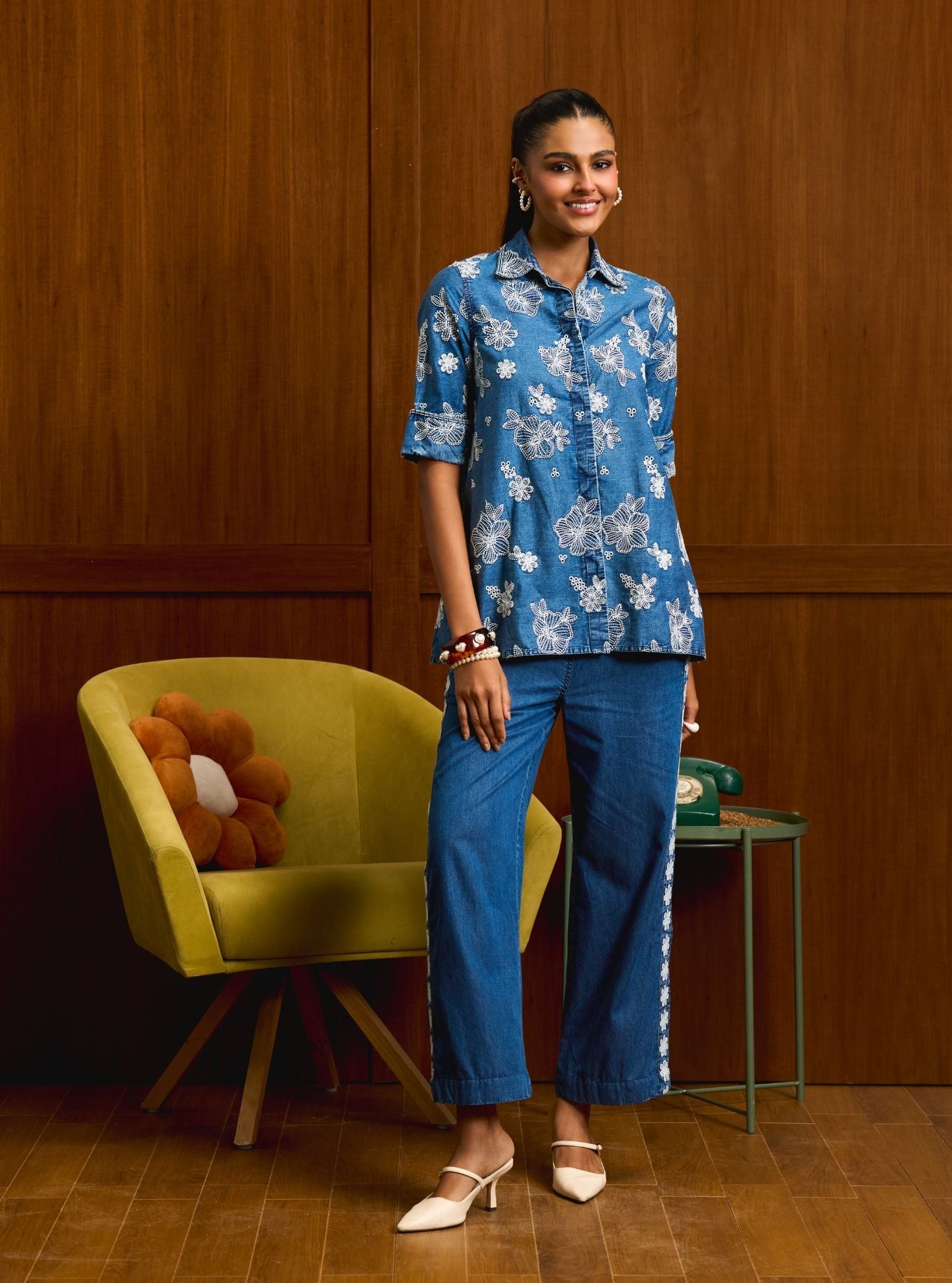 Tavi Denim Shirt Set