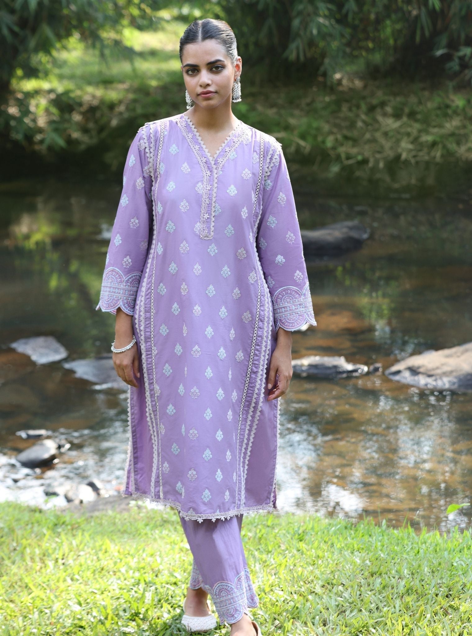 Maira Supima Cotton Violet Kurta Set