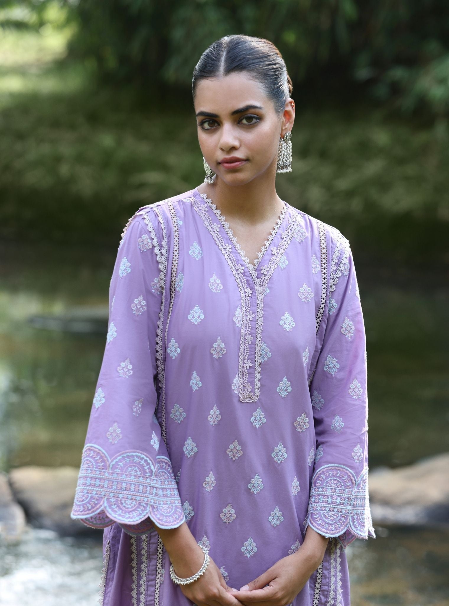 Maira Supima Cotton Violet Kurta Set