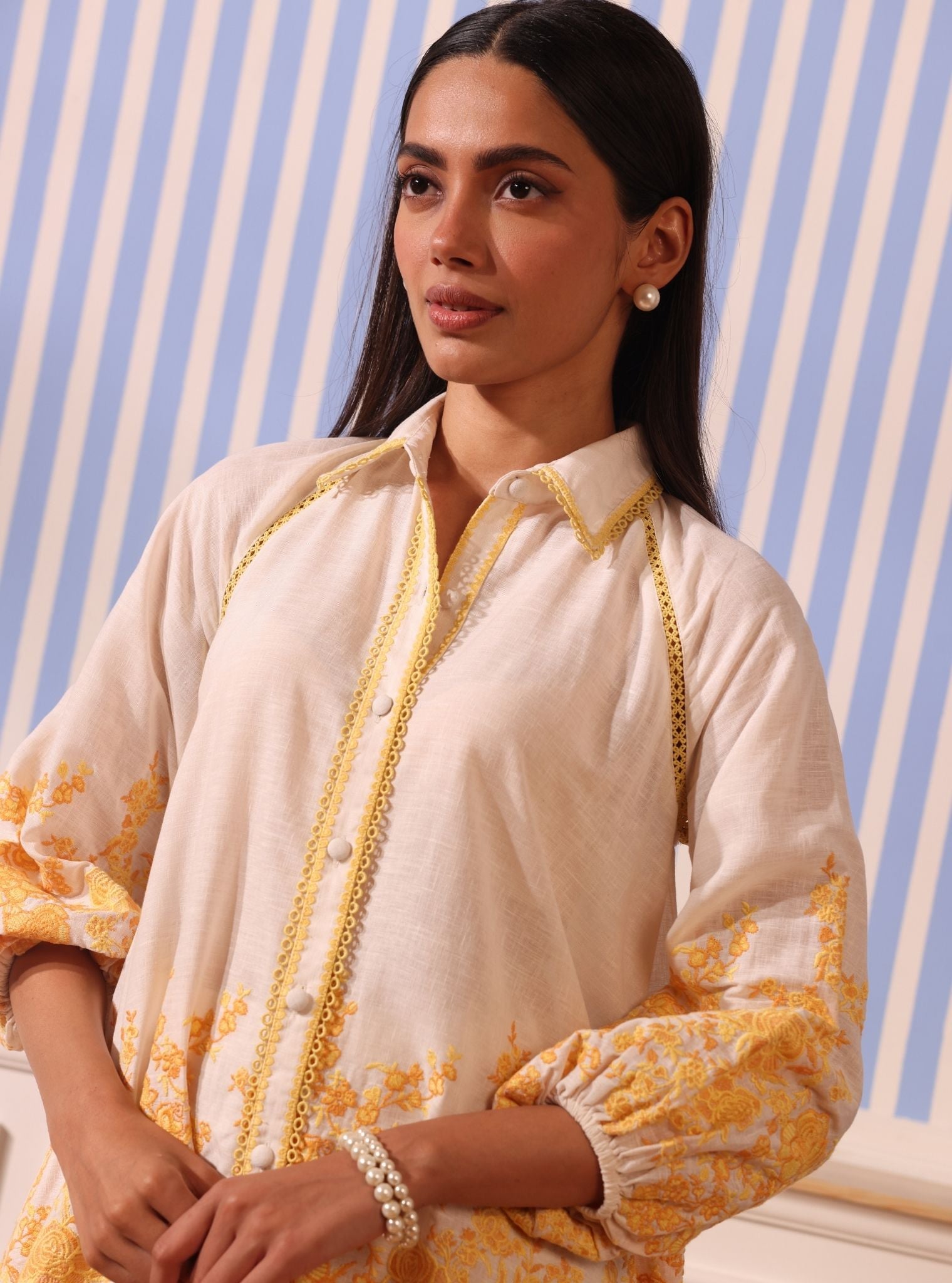 Mulmul Linen Paloma Off White Shirt