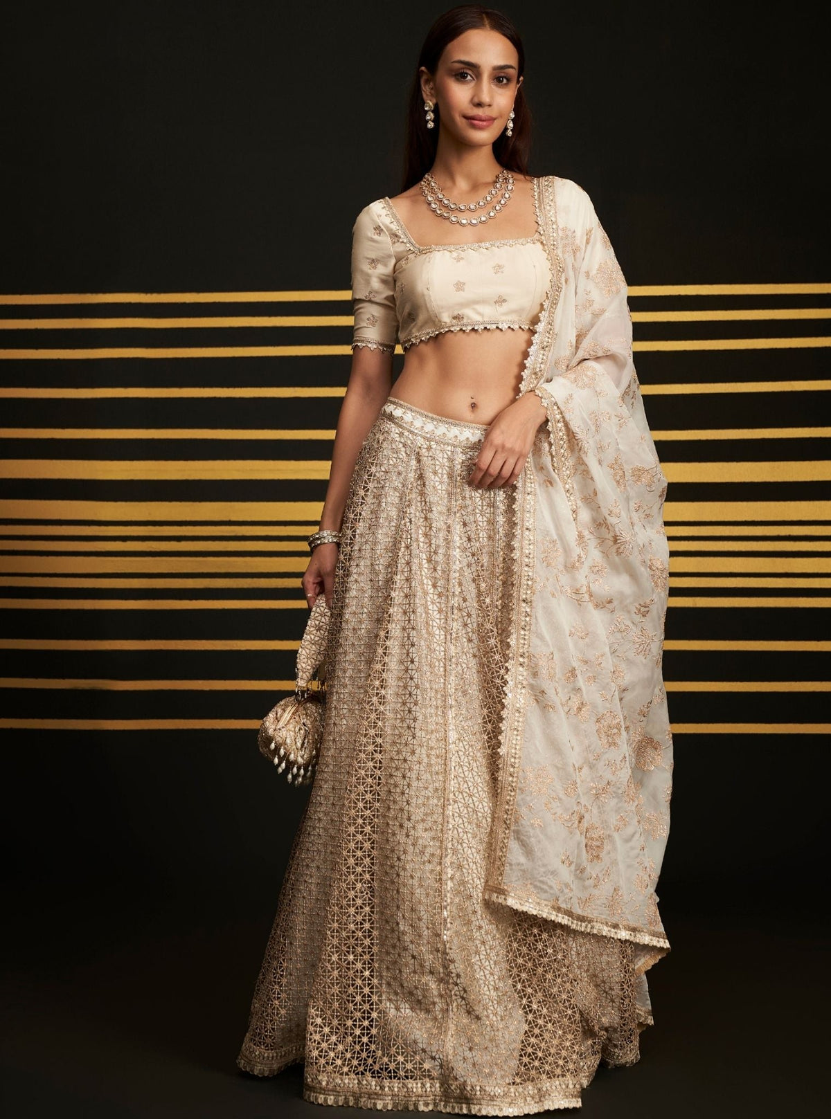 Mulmul Organza Rehnuma Off White Dupatta