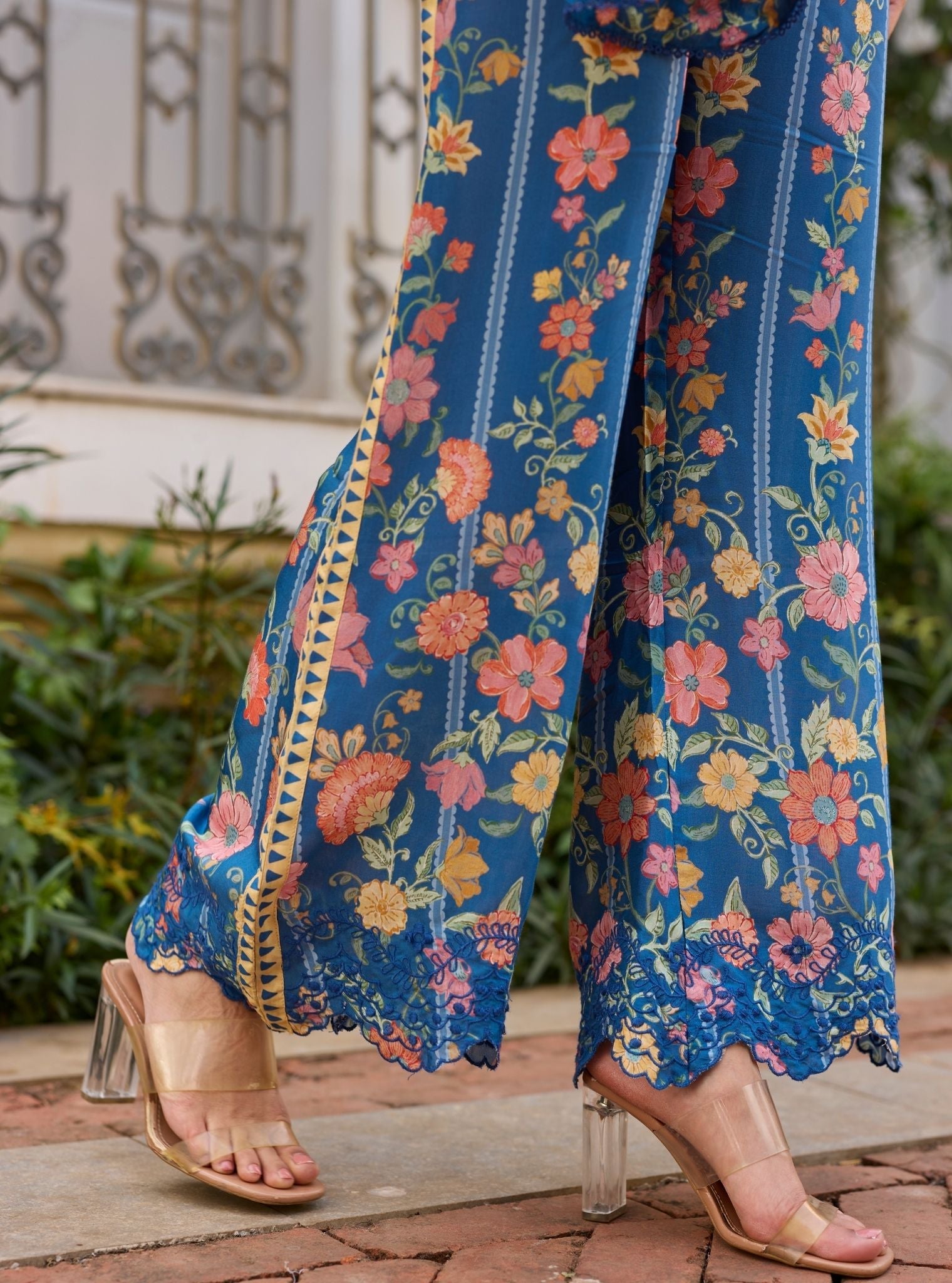 Akira Lawn Navy Co-ord Set
