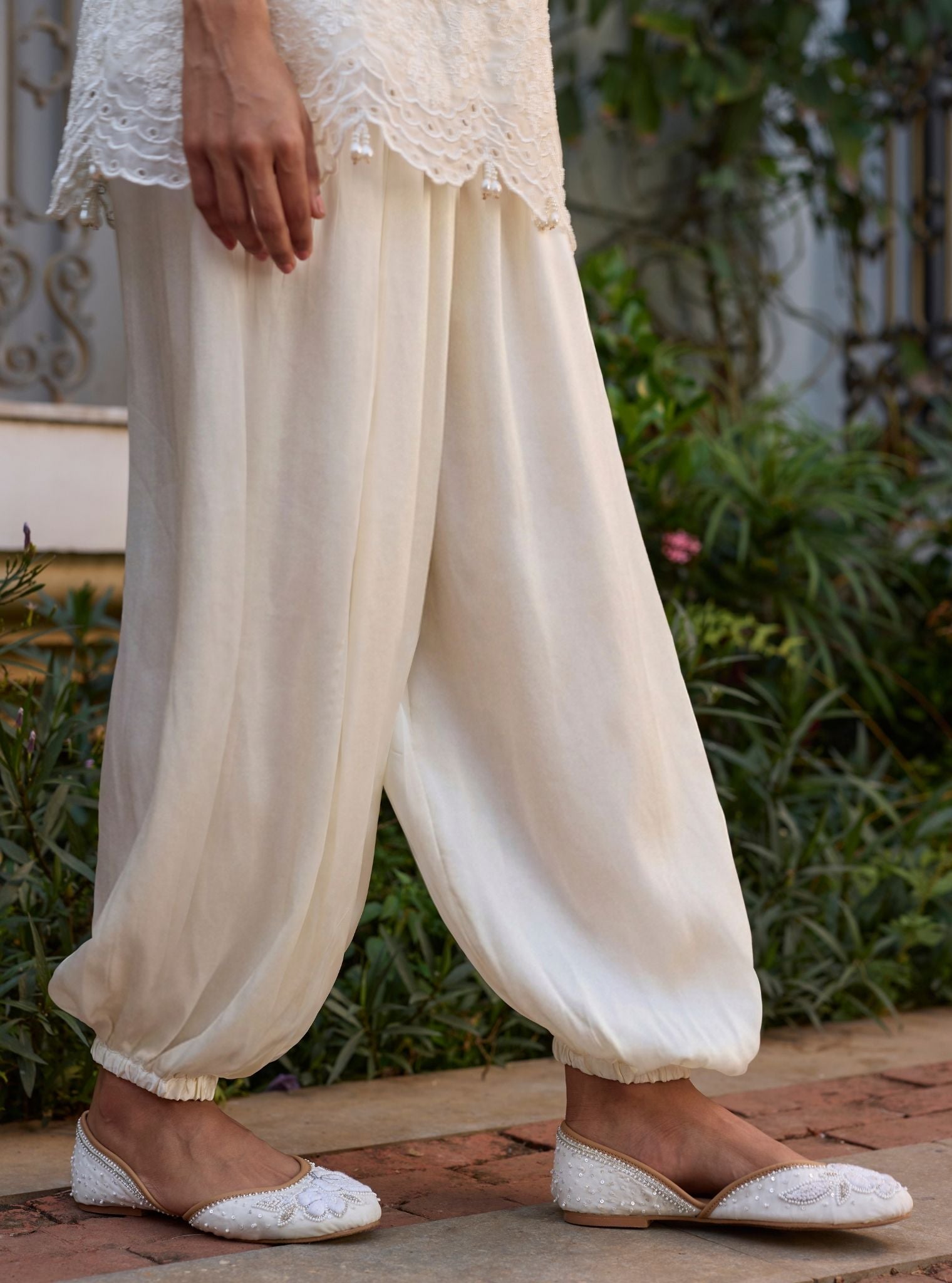 Nino Organza Off White Kurta Set