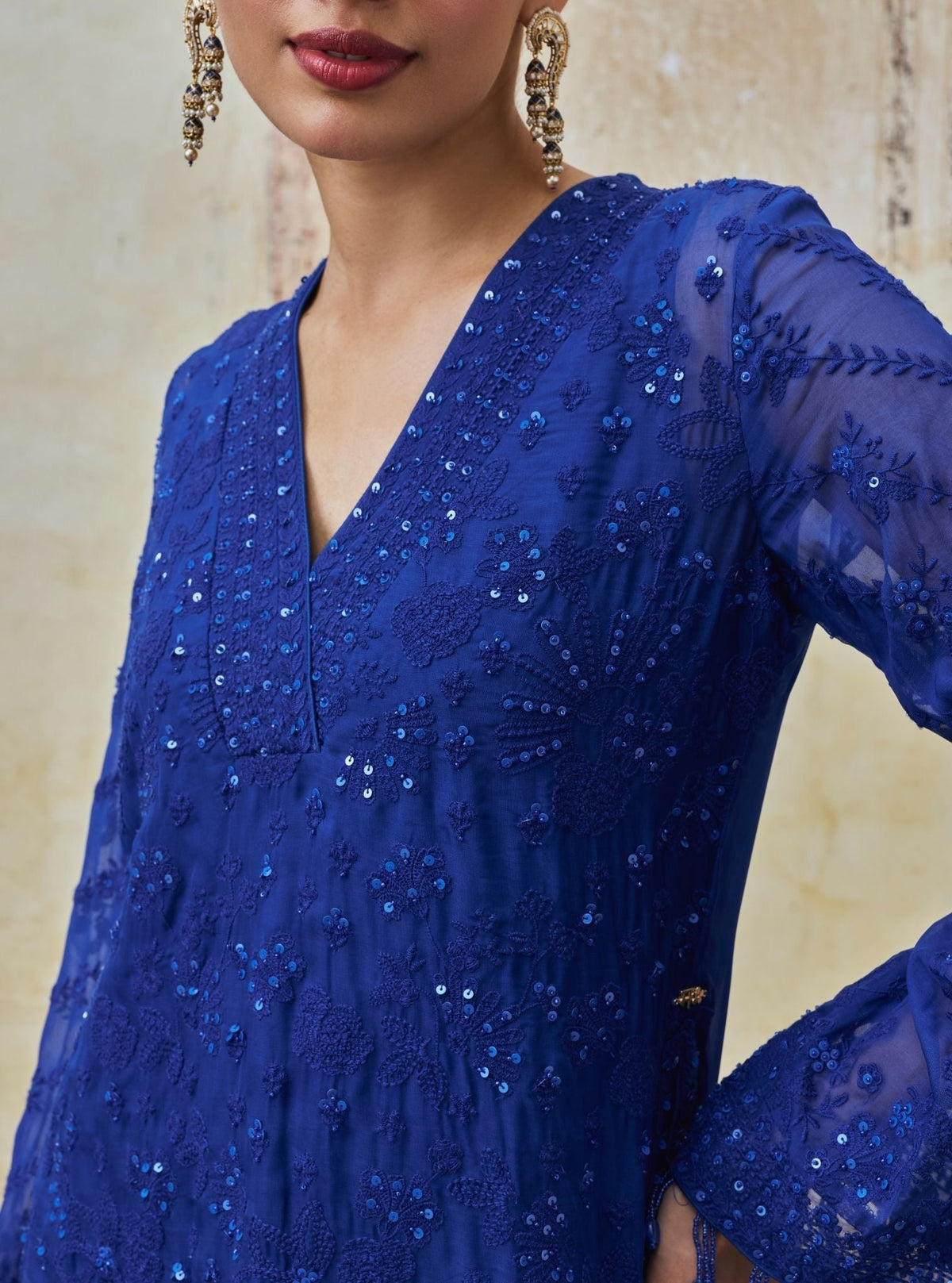 Reja Organza Electric Blue Co-ord Set
