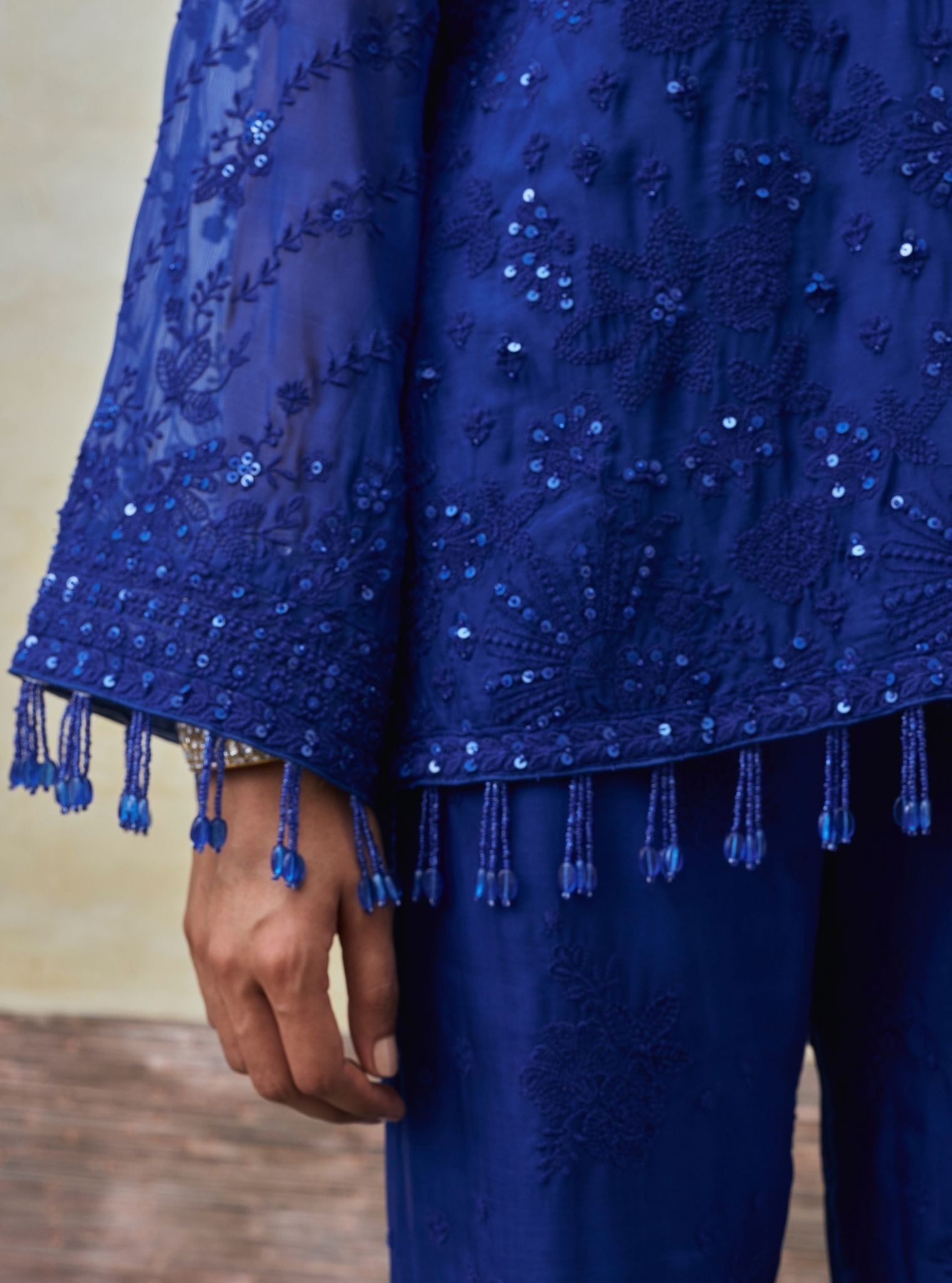 Reja Organza Electric Blue Co-ord Set