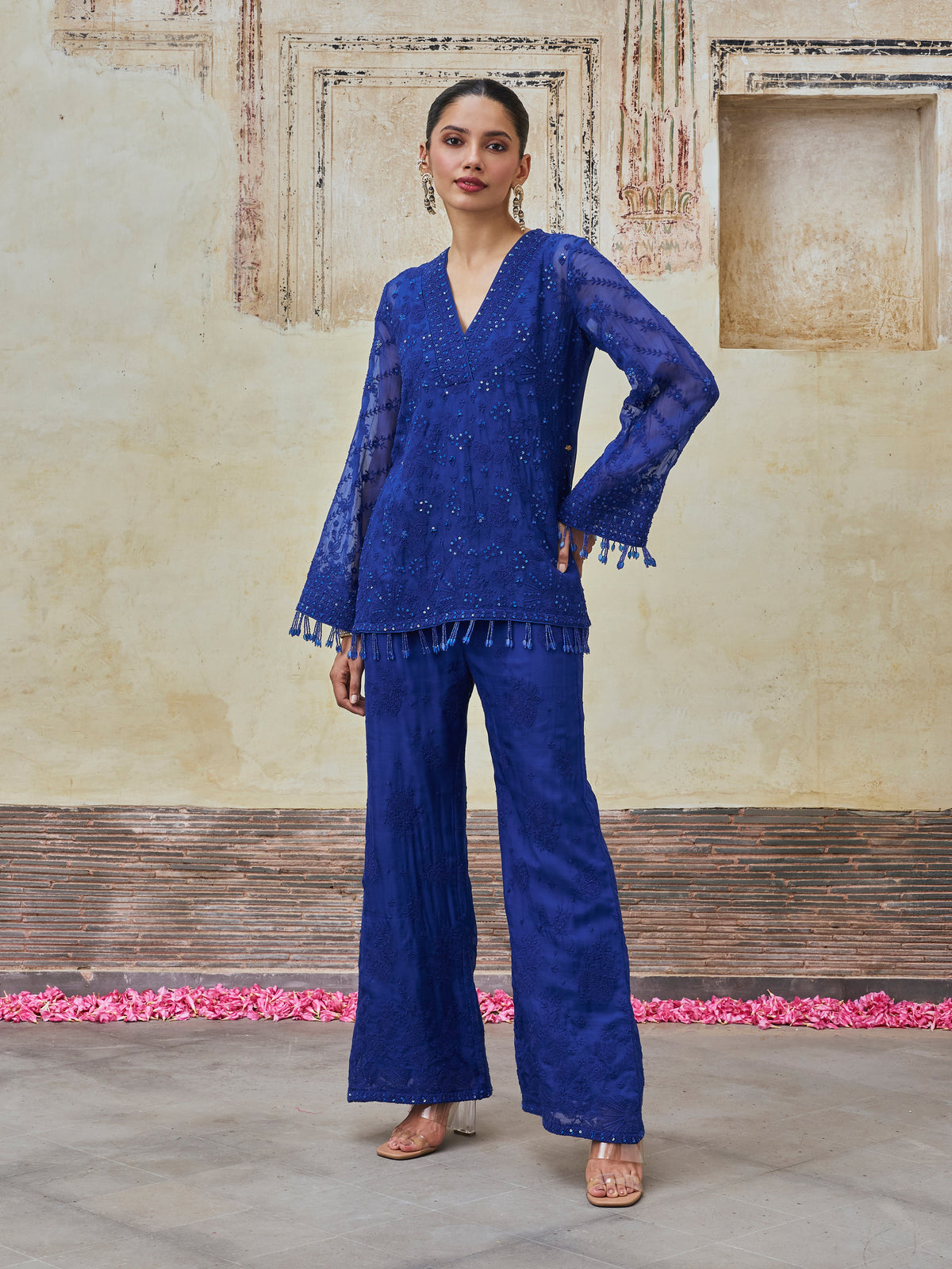 Reja Organza Electric Blue Co-ord Set