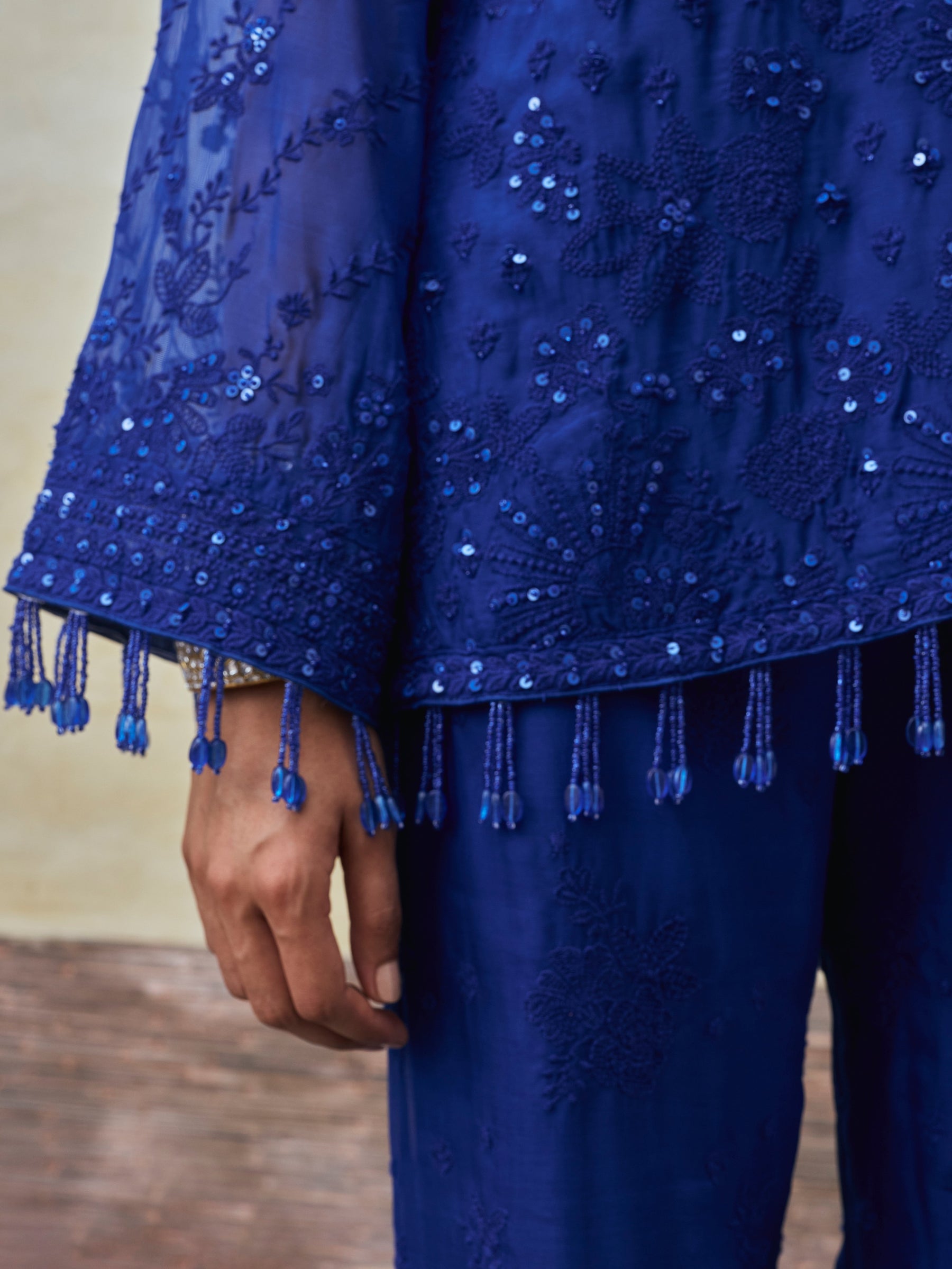 Reja Organza Electric Blue Co-ord Set