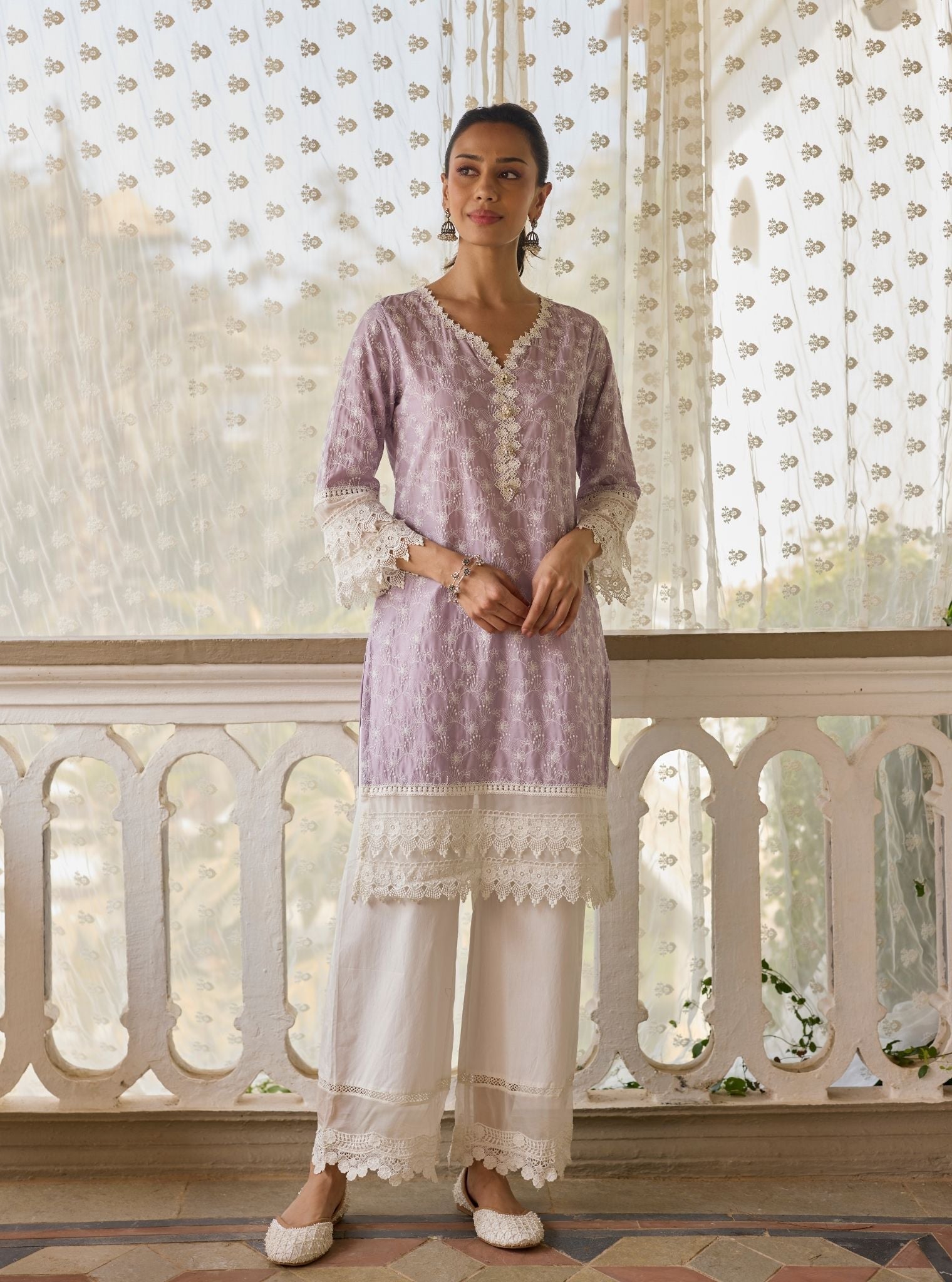 Ivy Supima Cotton Lilac Kurta Set