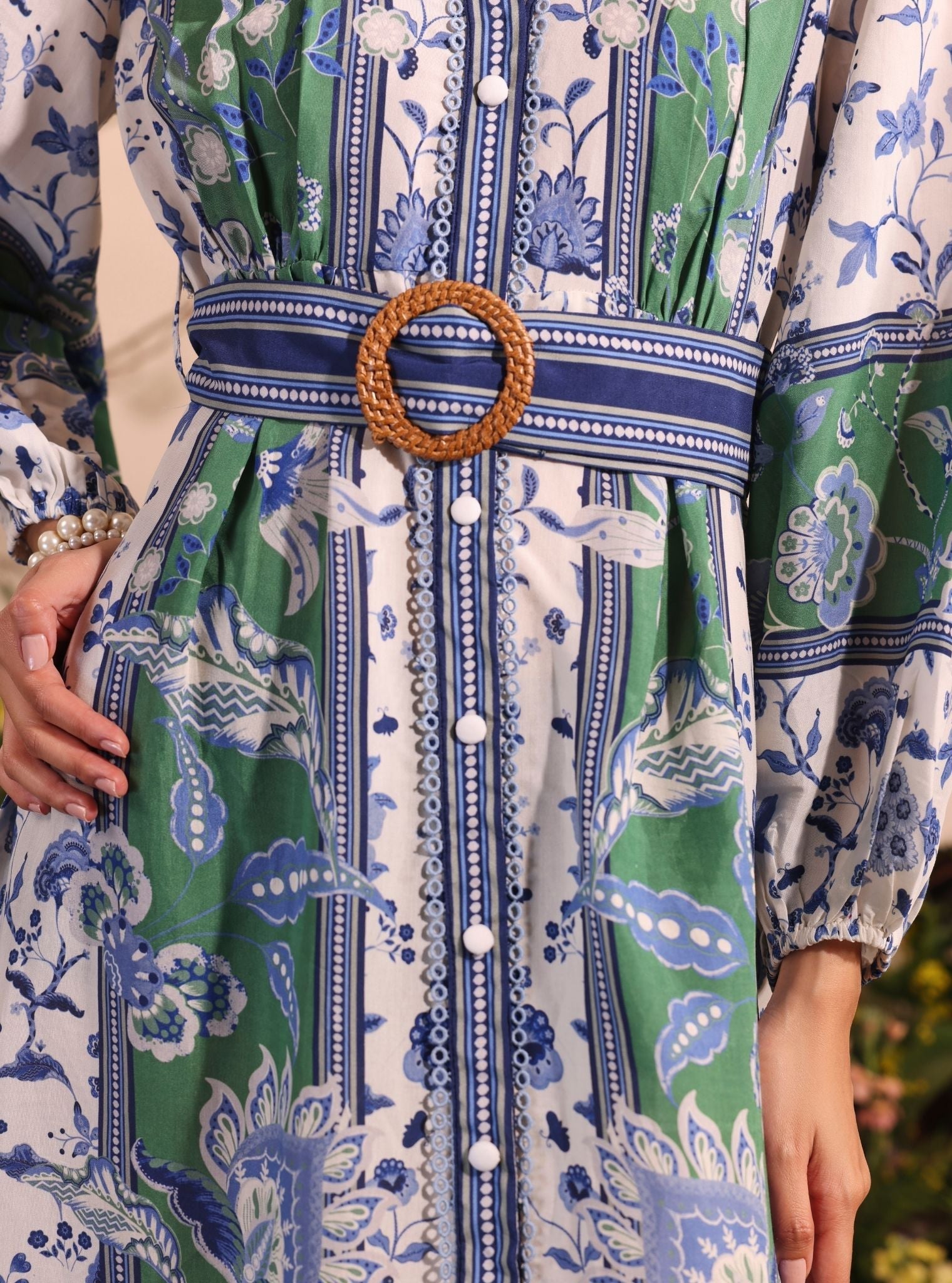 Mulmul Lawn Printed Linnea Off White Dress