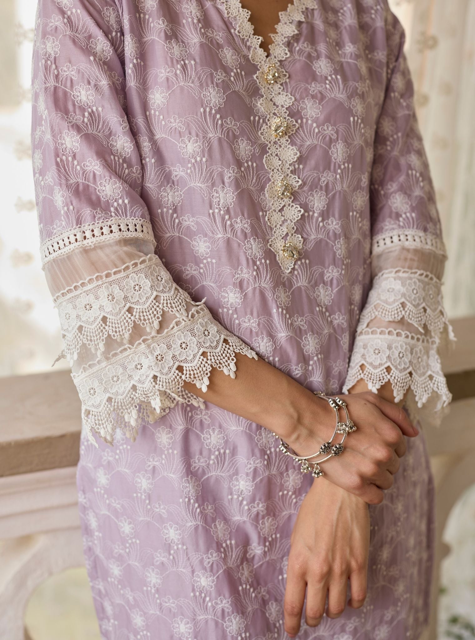 Ivy Supima Cotton Lilac Kurta Set