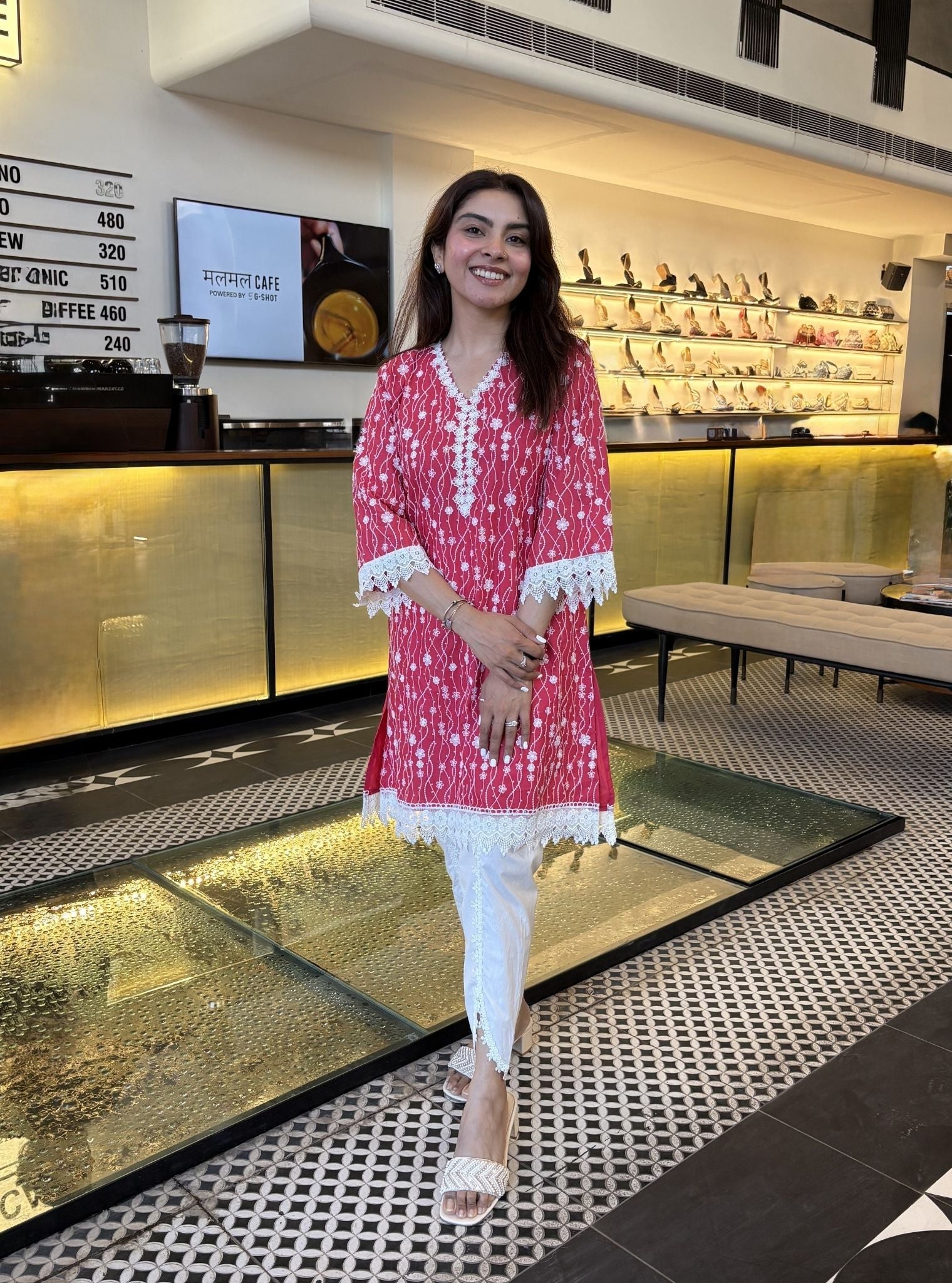 Ishira Supima Cotton Fuschia Kurta Set