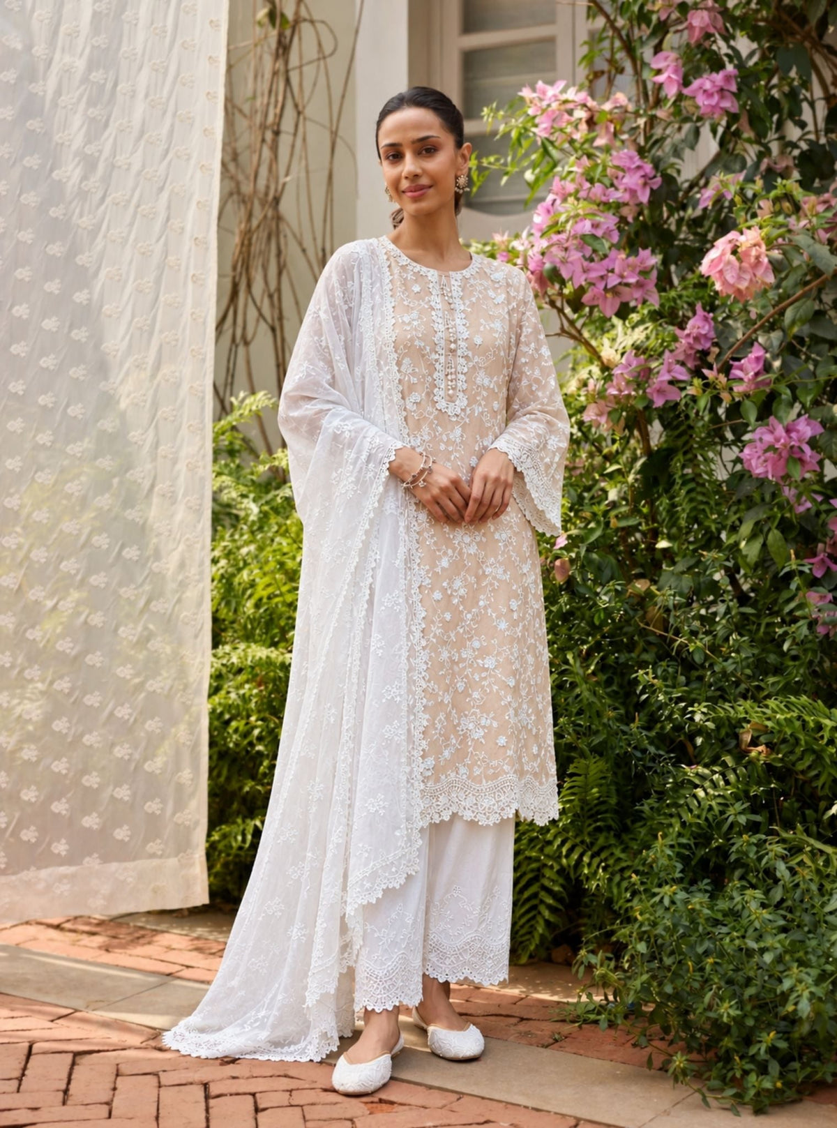 Baybreeze Supima Cotton Beige Kurta Set