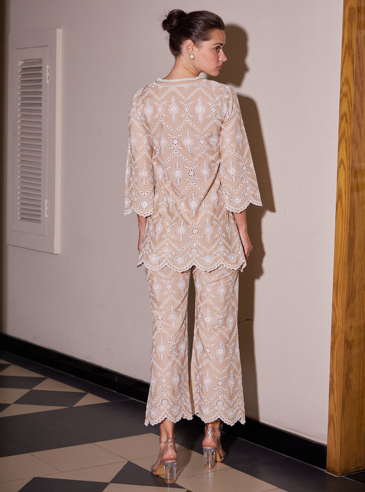 Evelyn Supima Cotton Beige Co-ord Set